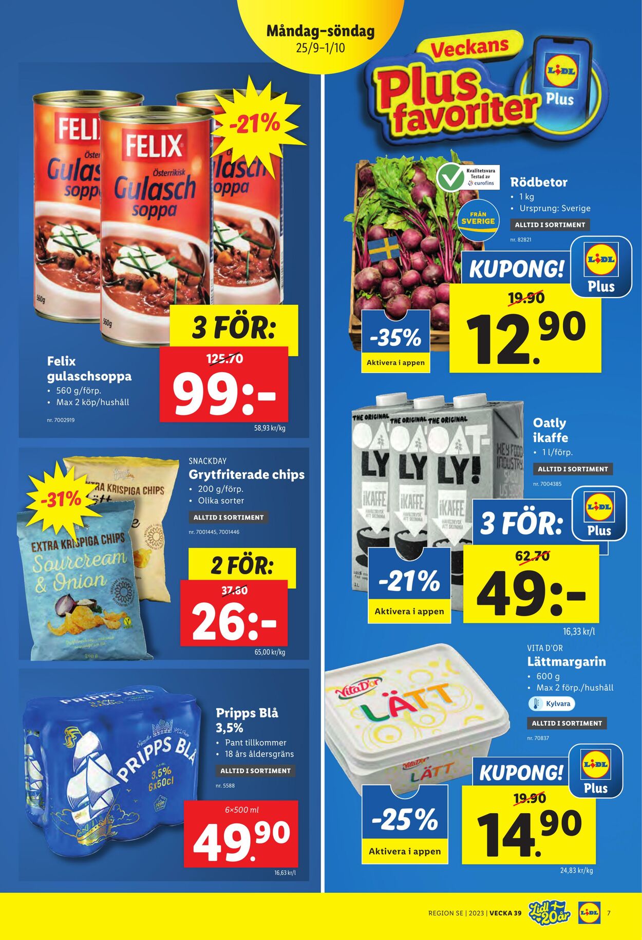 Erbjudanden Lidl 25.09.2023 - 01.10.2023