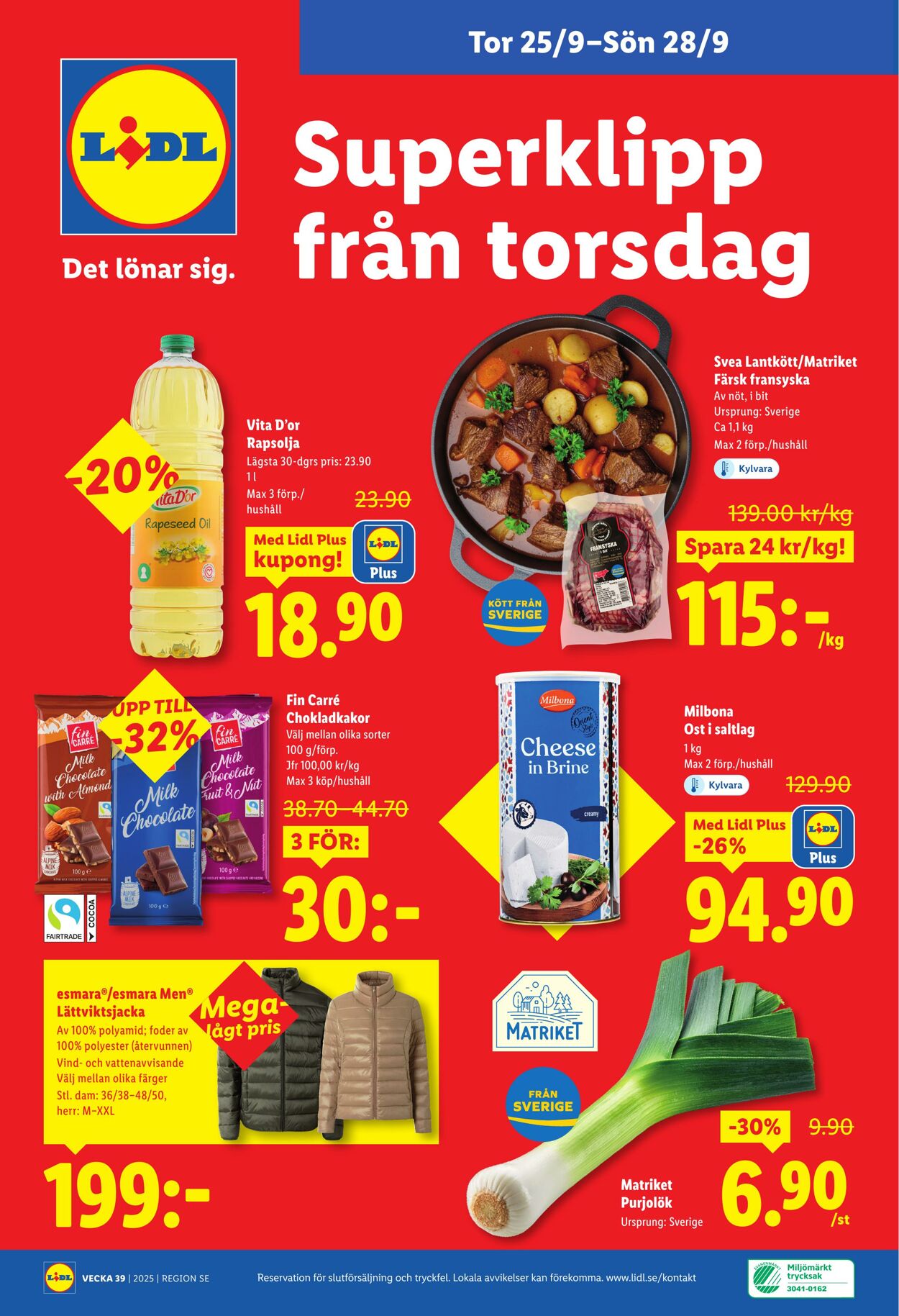 Erbjudanden Lidl 22.09.2025 - 28.09.2025