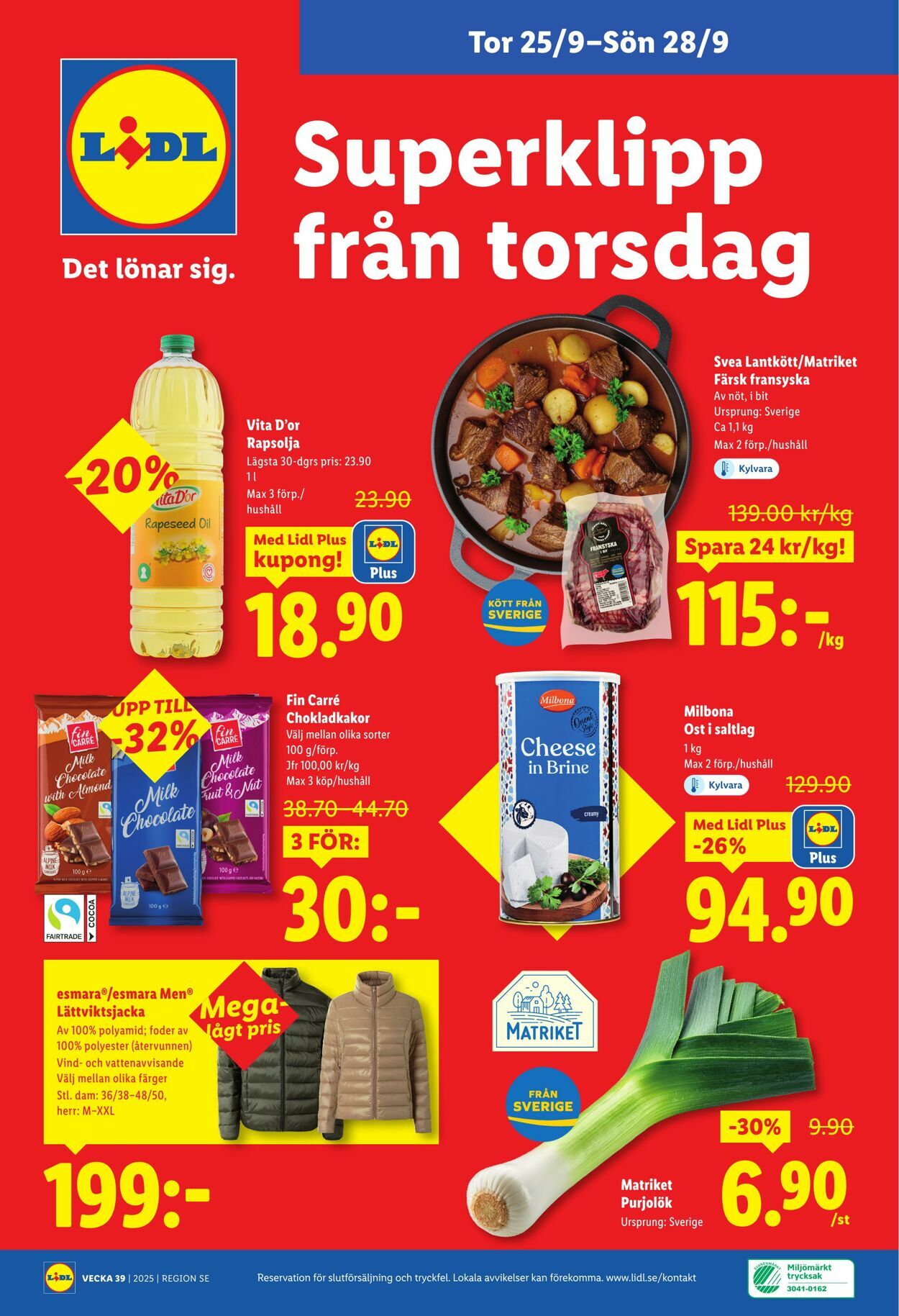 Erbjudanden Lidl 22.09.2025 - 28.09.2025