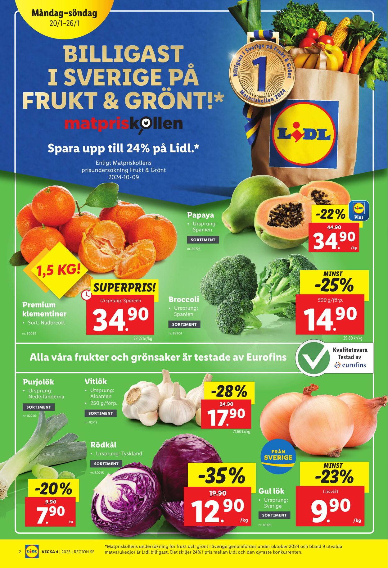 Erbjudanden Lidl 20.01.2025 - 26.01.2025