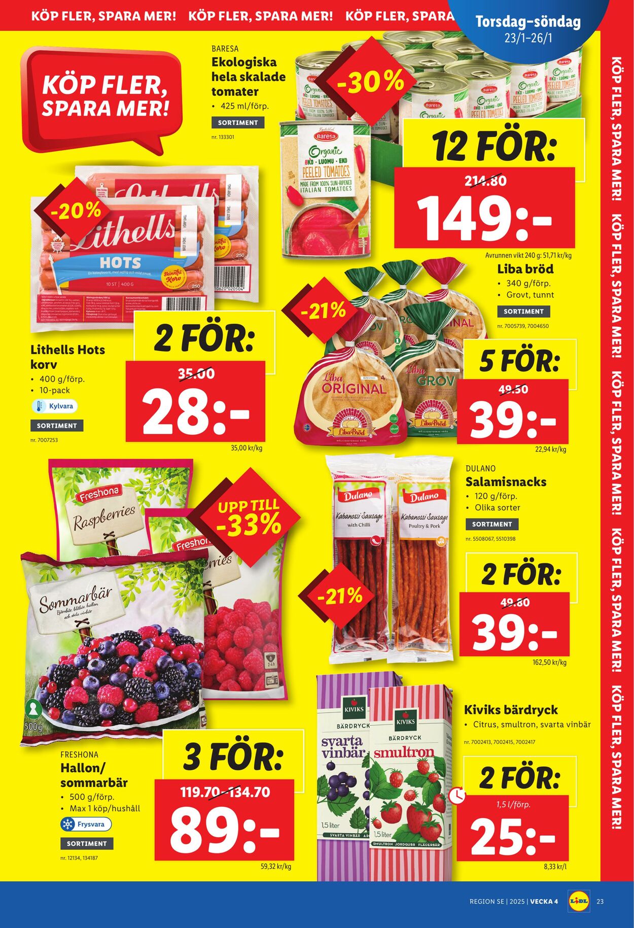 Erbjudanden Lidl 20.01.2025 - 26.01.2025