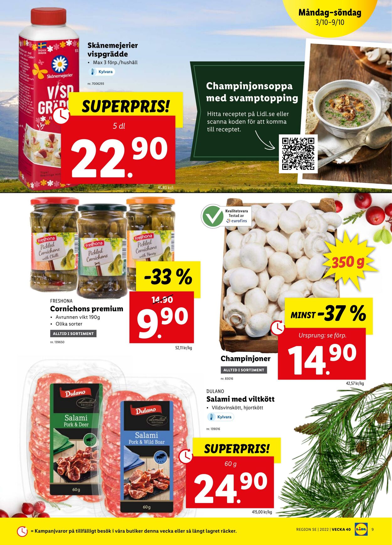 Erbjudanden Lidl 03.10.2022 - 09.10.2022