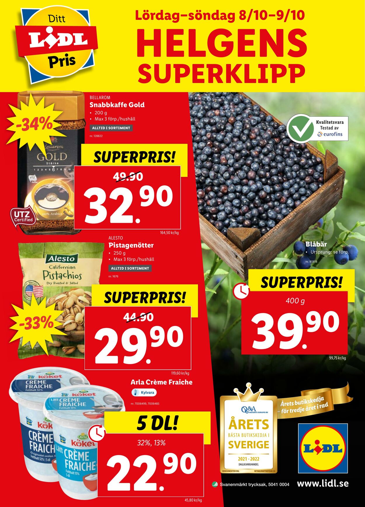 Erbjudanden Lidl 03.10.2022 - 09.10.2022