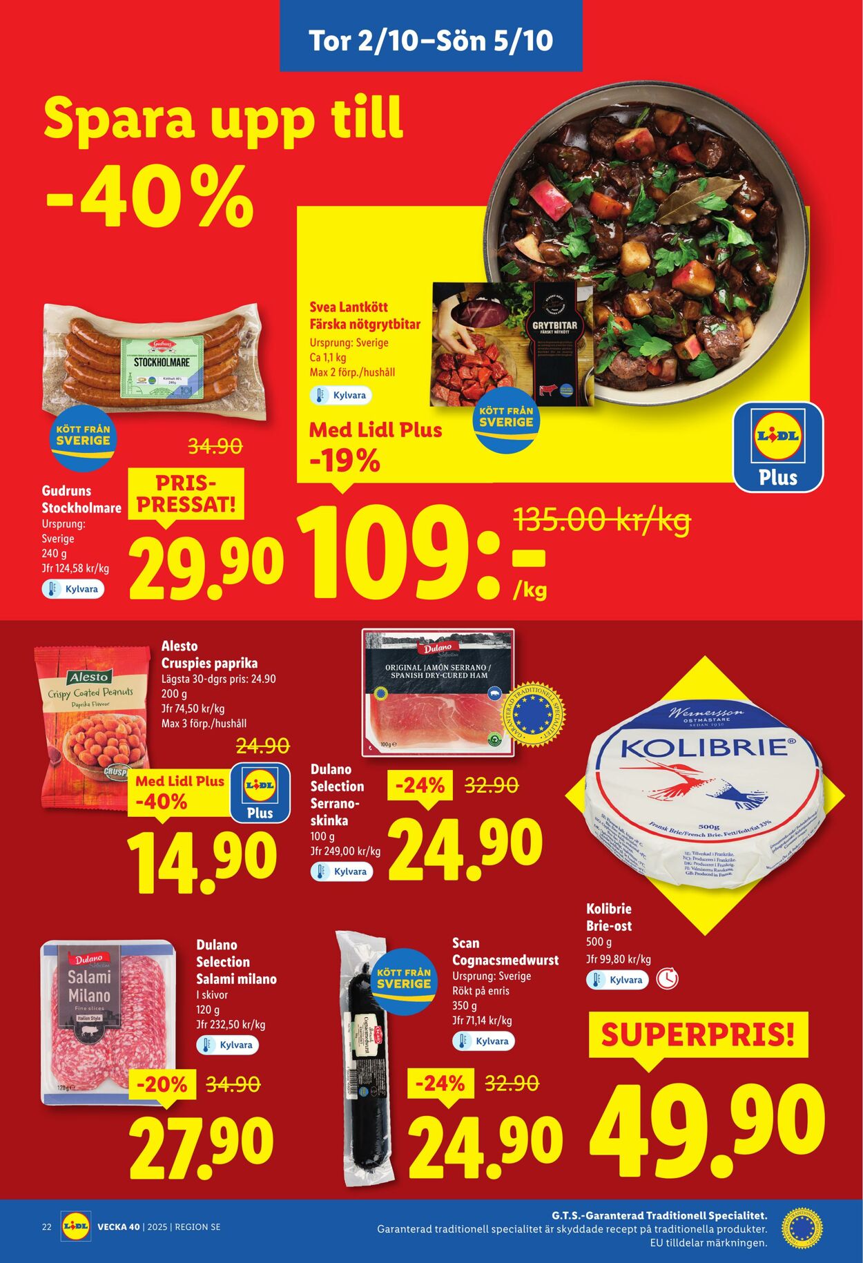 Erbjudanden Lidl 29.09.2025 - 05.10.2025
