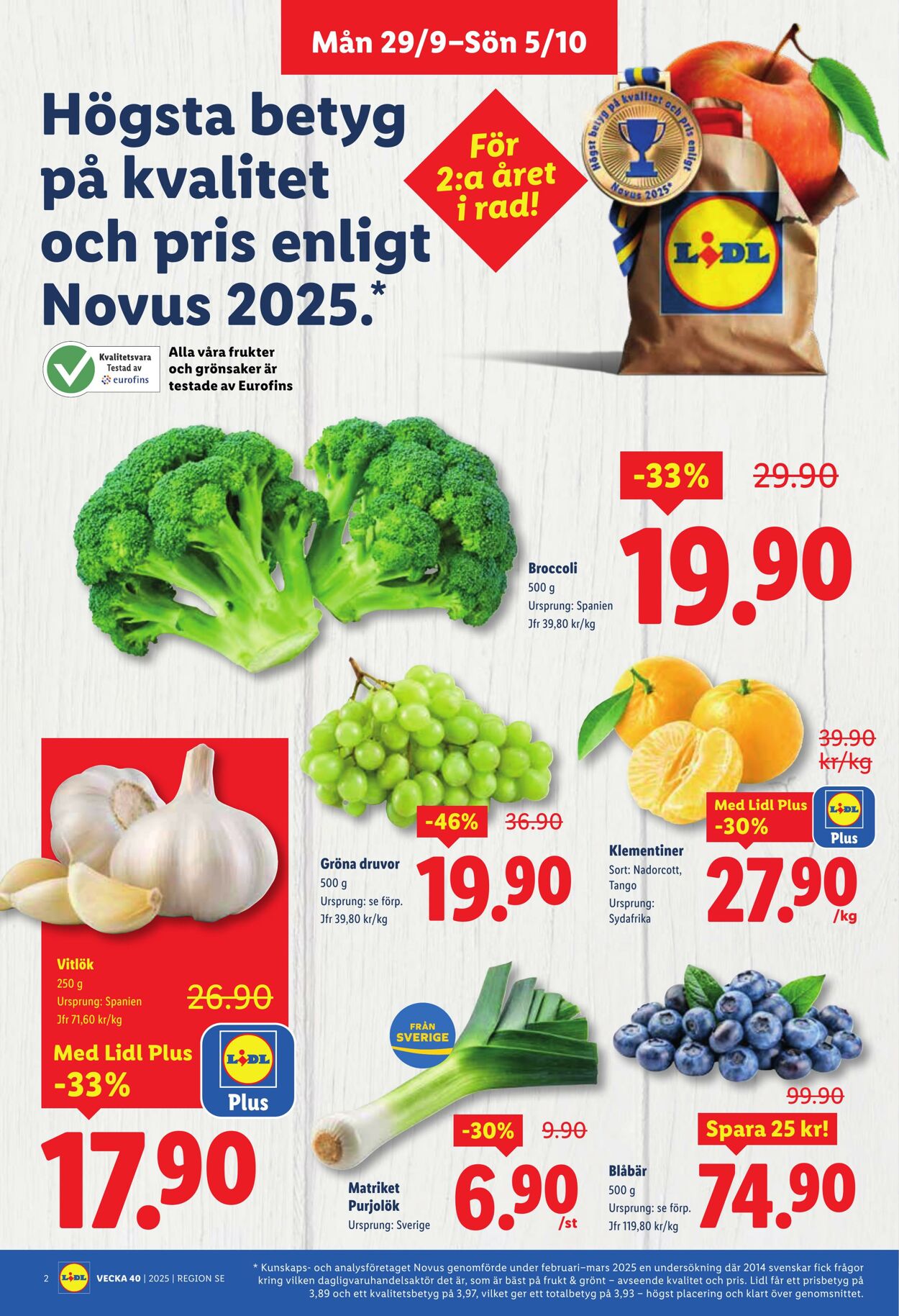 Erbjudanden Lidl 29.09.2025 - 05.10.2025