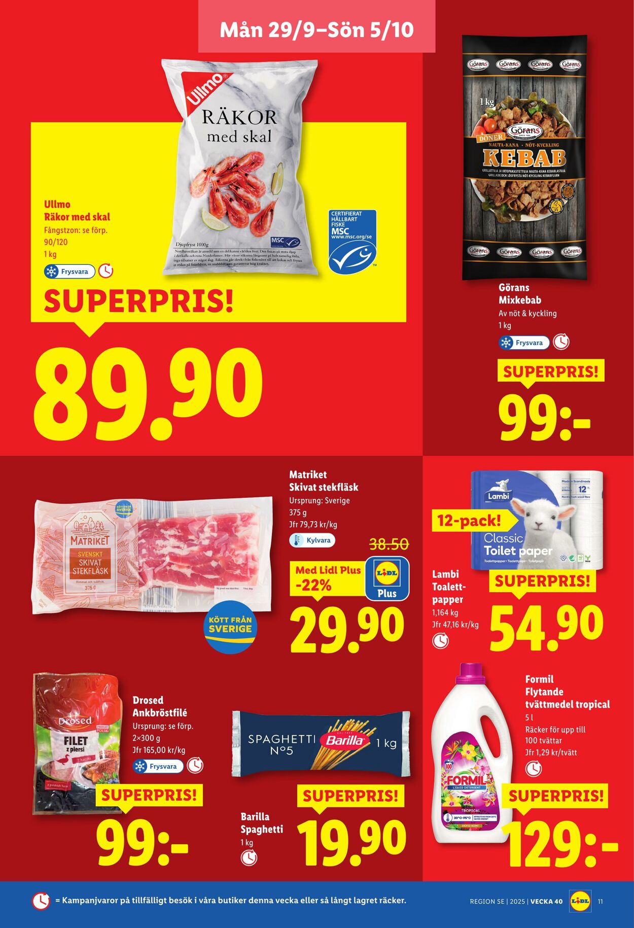 Erbjudanden Lidl 29.09.2025 - 05.10.2025