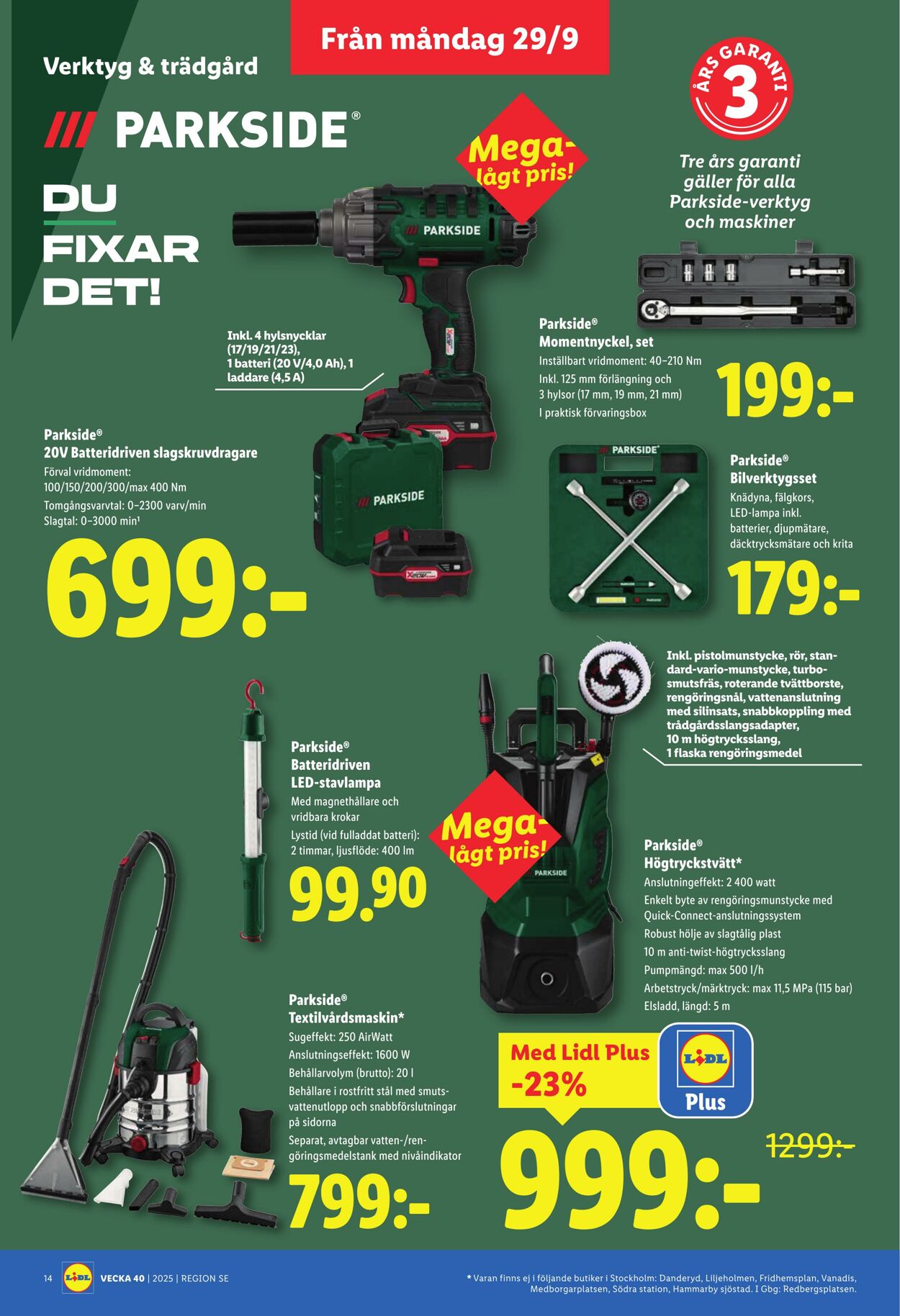 Erbjudanden Lidl 29.09.2025 - 05.10.2025