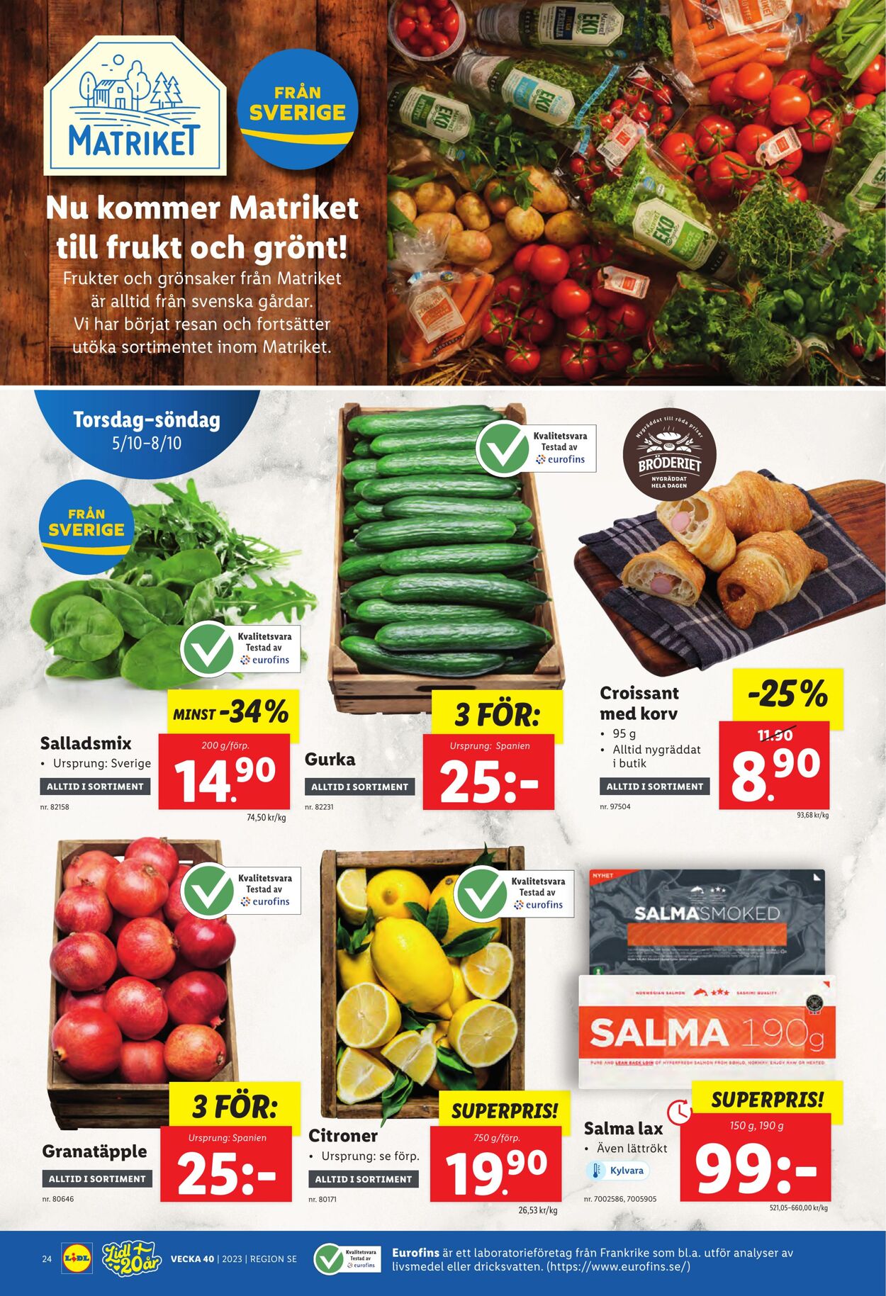 Erbjudanden Lidl 02.10.2023 - 08.10.2023