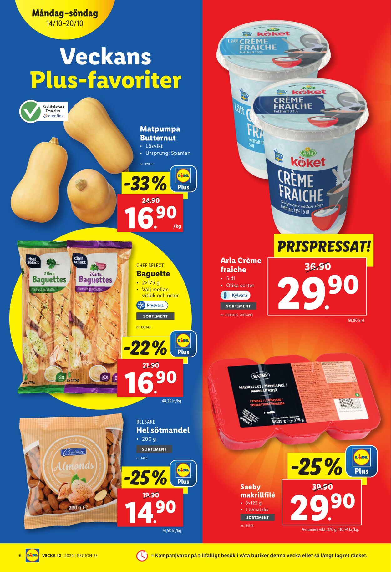 Erbjudanden Lidl 14.10.2024 - 20.10.2024