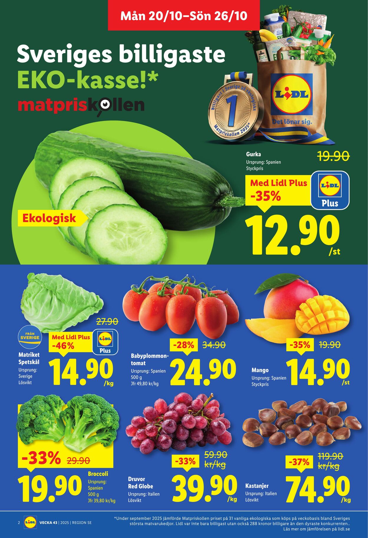 Erbjudanden Lidl 20.10.2025 - 26.10.2025