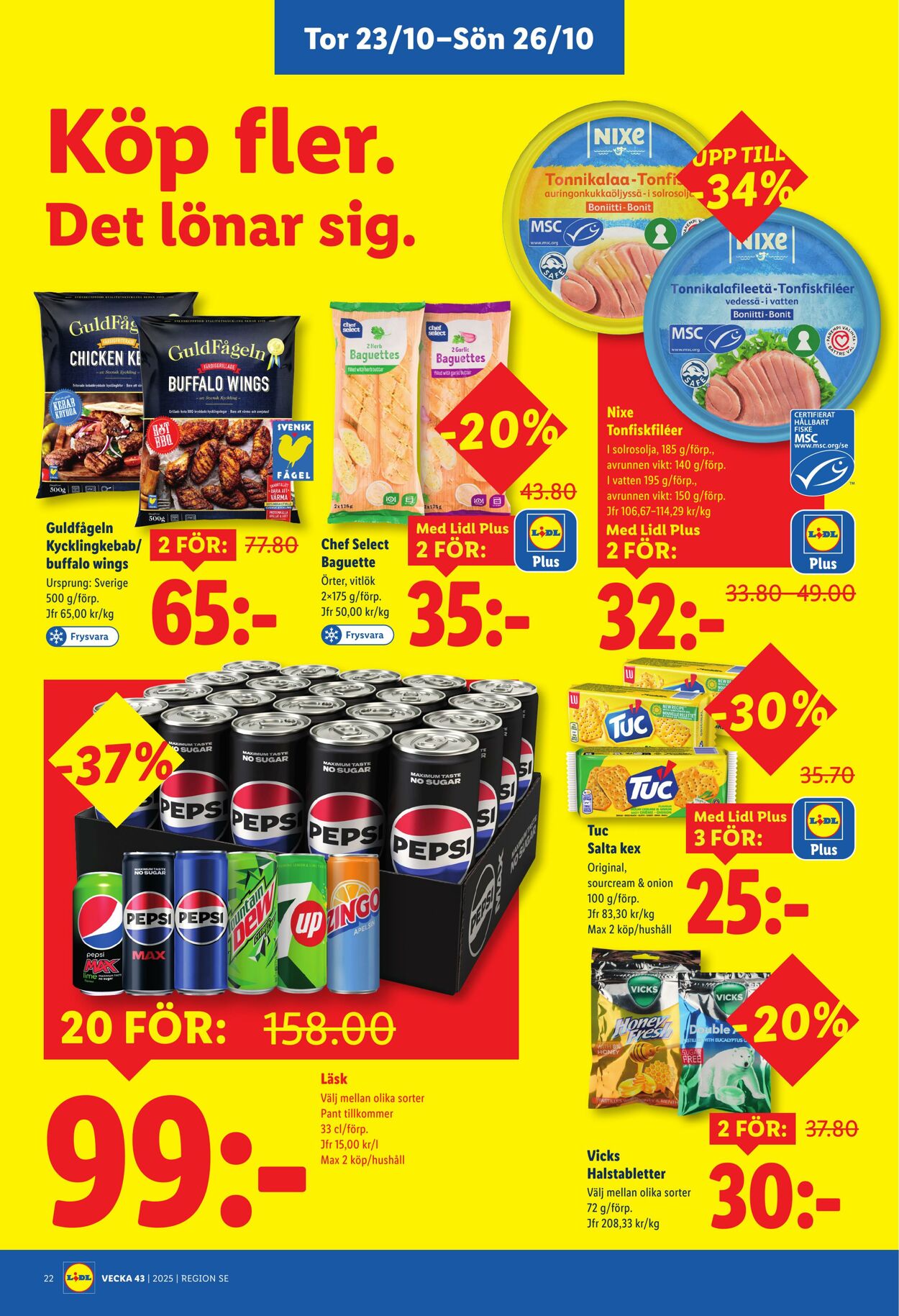 Erbjudanden Lidl 20.10.2025 - 26.10.2025