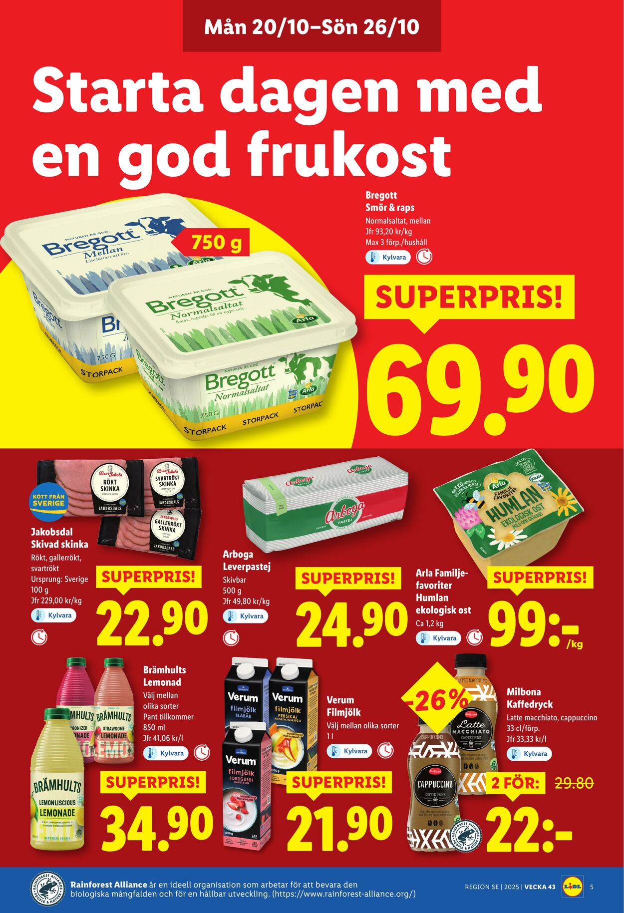 Erbjudanden Lidl 20.10.2025 - 26.10.2025