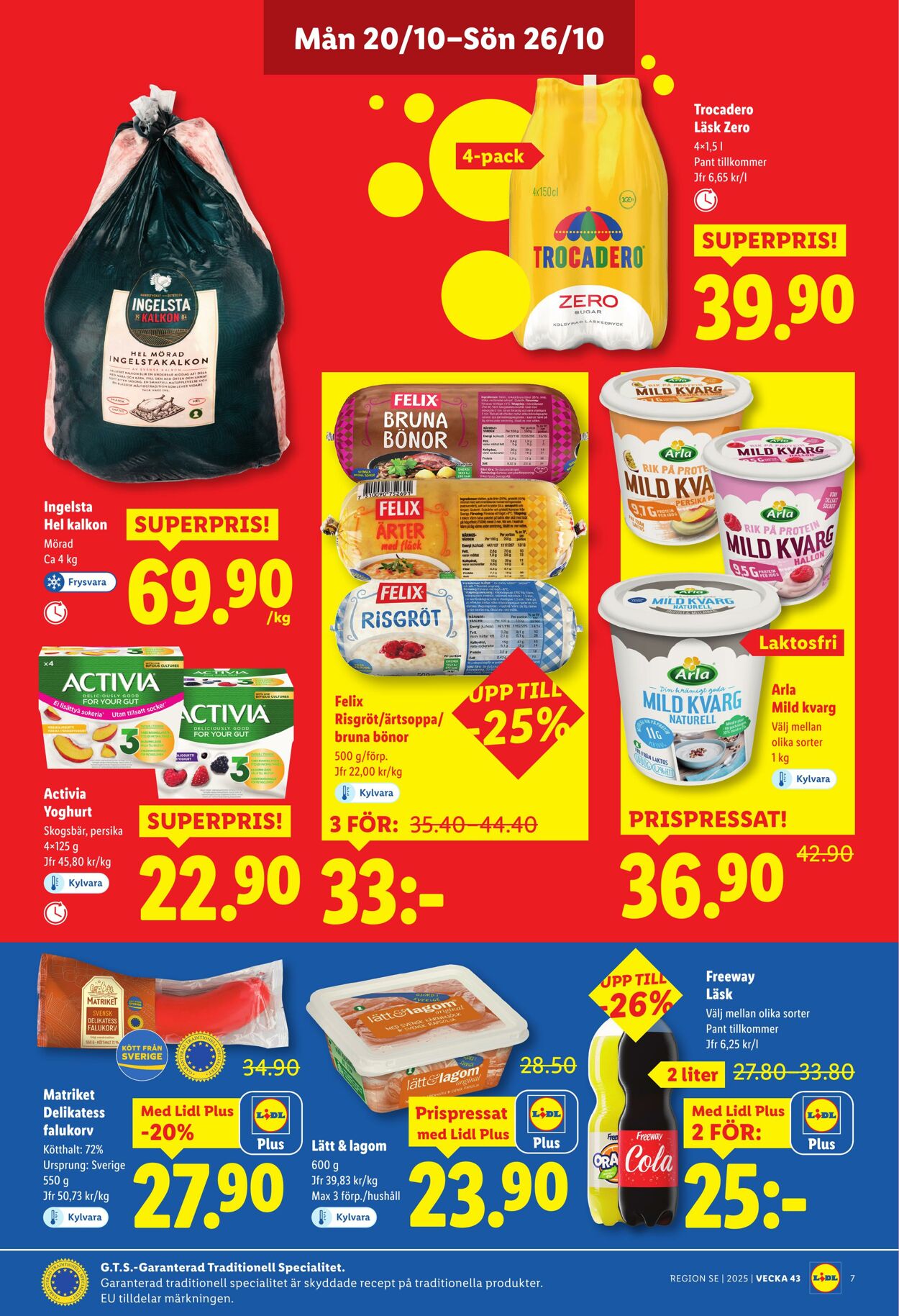 Erbjudanden Lidl 20.10.2025 - 26.10.2025