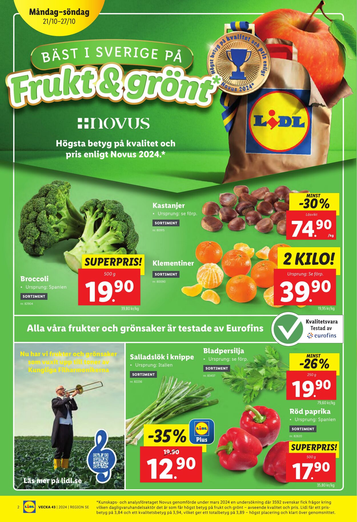 Erbjudanden Lidl 21.10.2024 - 27.10.2024