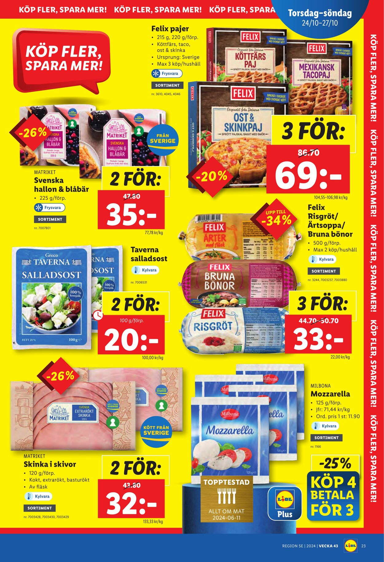 Erbjudanden Lidl 21.10.2024 - 27.10.2024