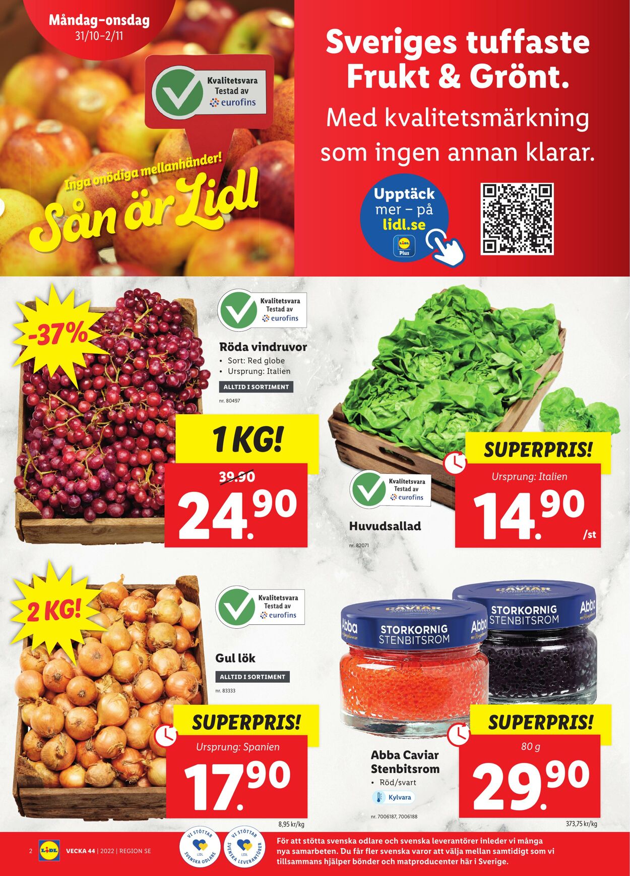 Erbjudanden Lidl 31.10.2022 - 06.11.2022