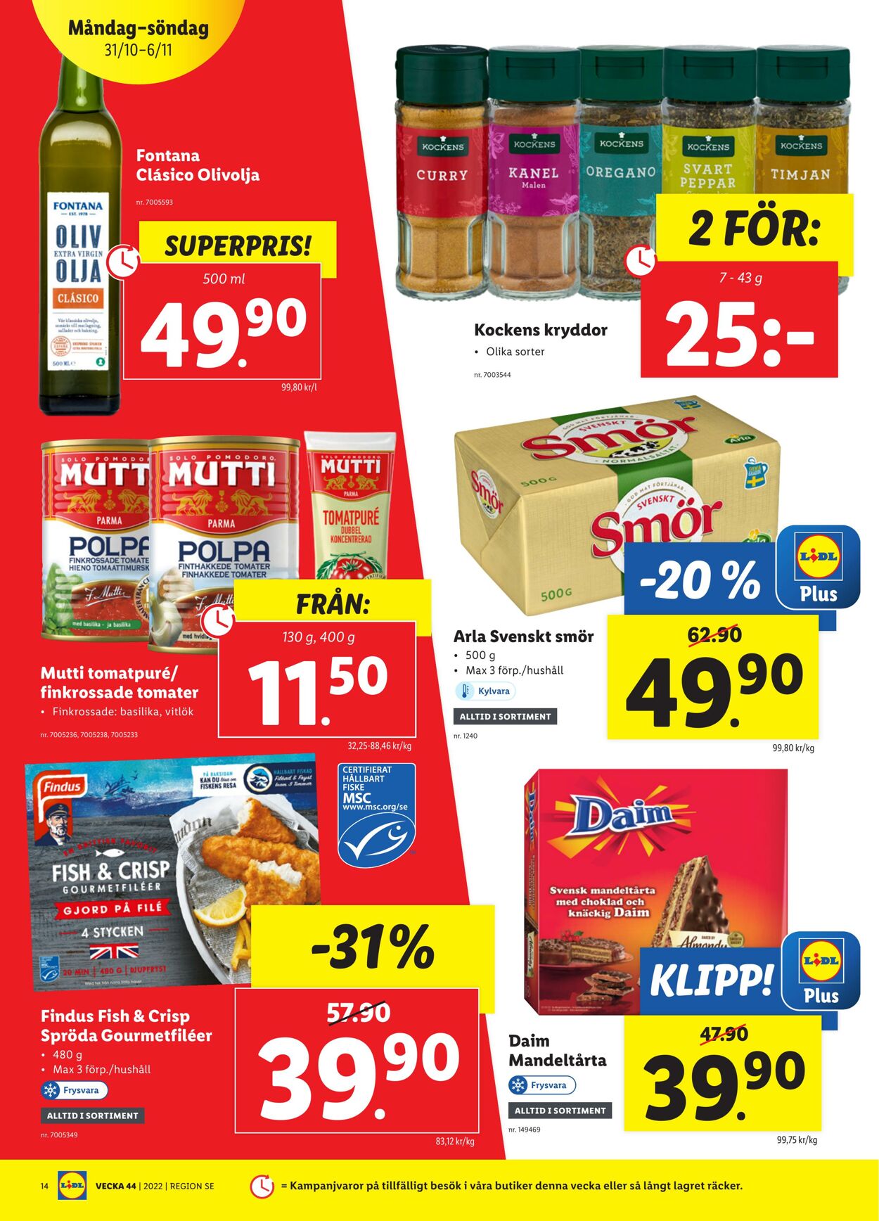 Erbjudanden Lidl 31.10.2022 - 06.11.2022