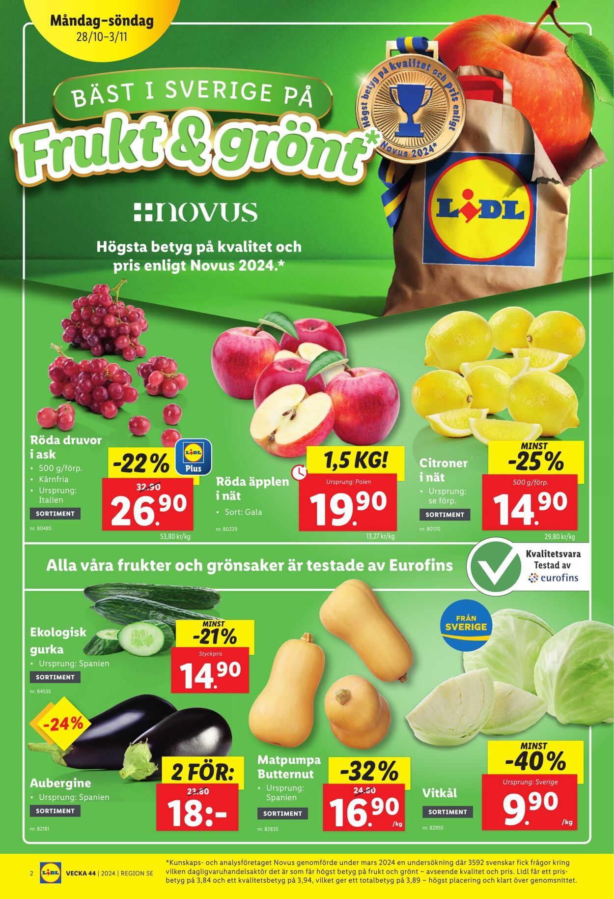 Erbjudanden Lidl 28.10.2024 - 03.11.2024