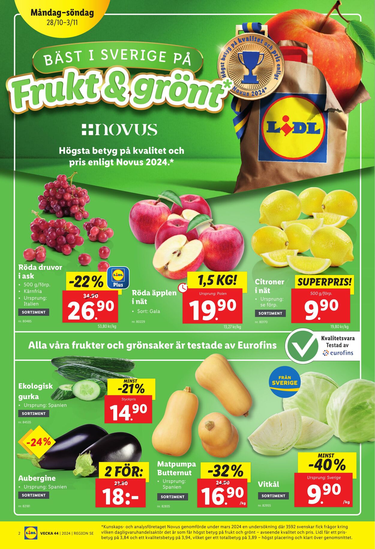 Erbjudanden Lidl 28.10.2024 - 03.11.2024