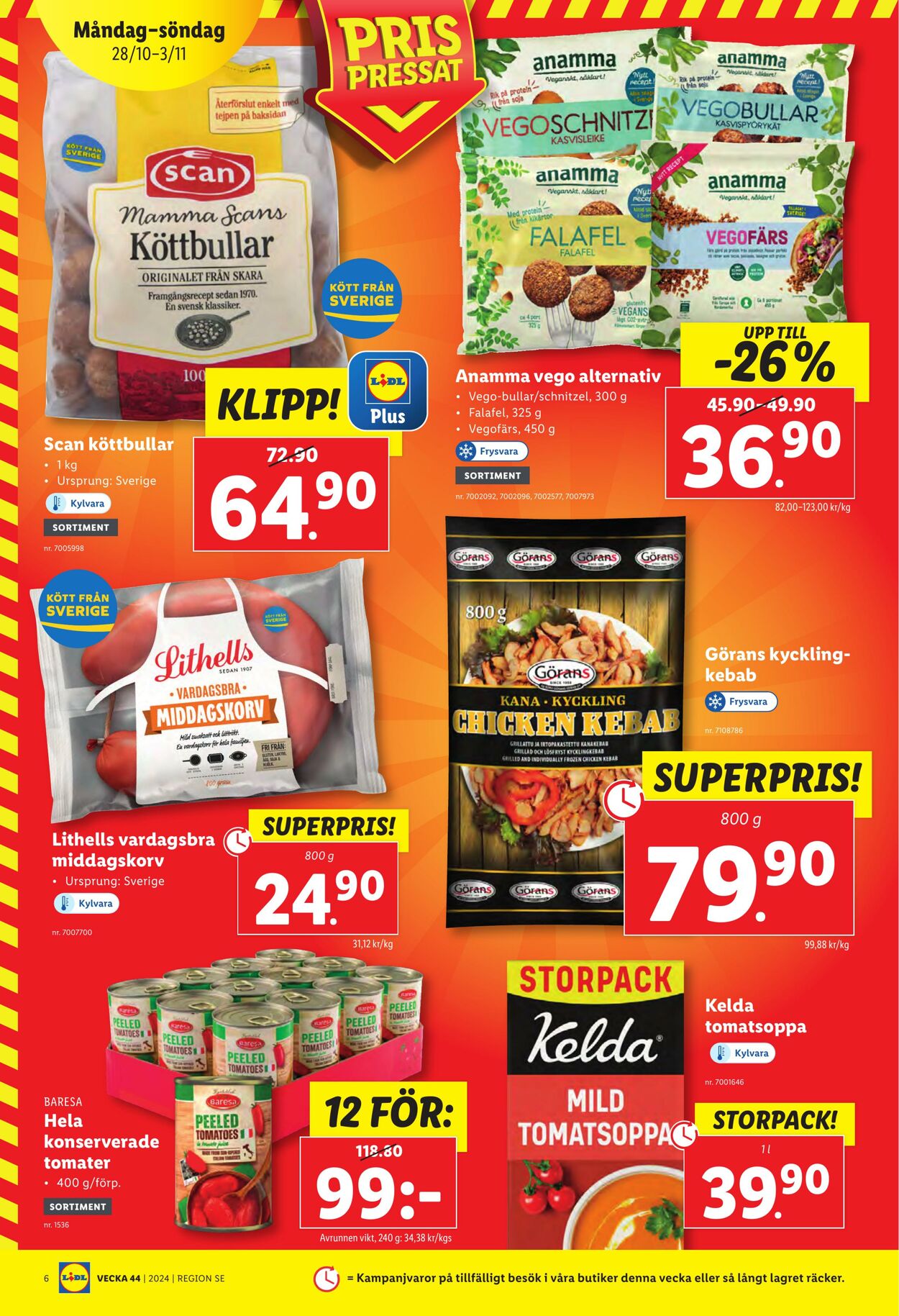 Erbjudanden Lidl 28.10.2024 - 03.11.2024