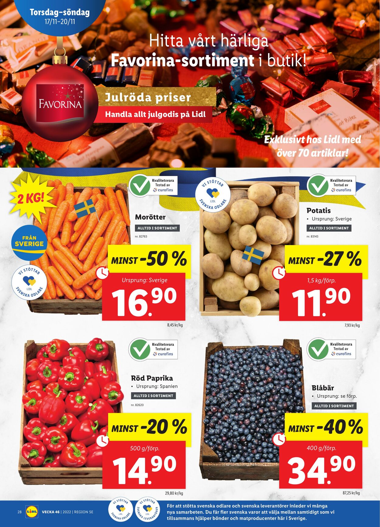 Erbjudanden Lidl 14.11.2022 - 20.11.2022