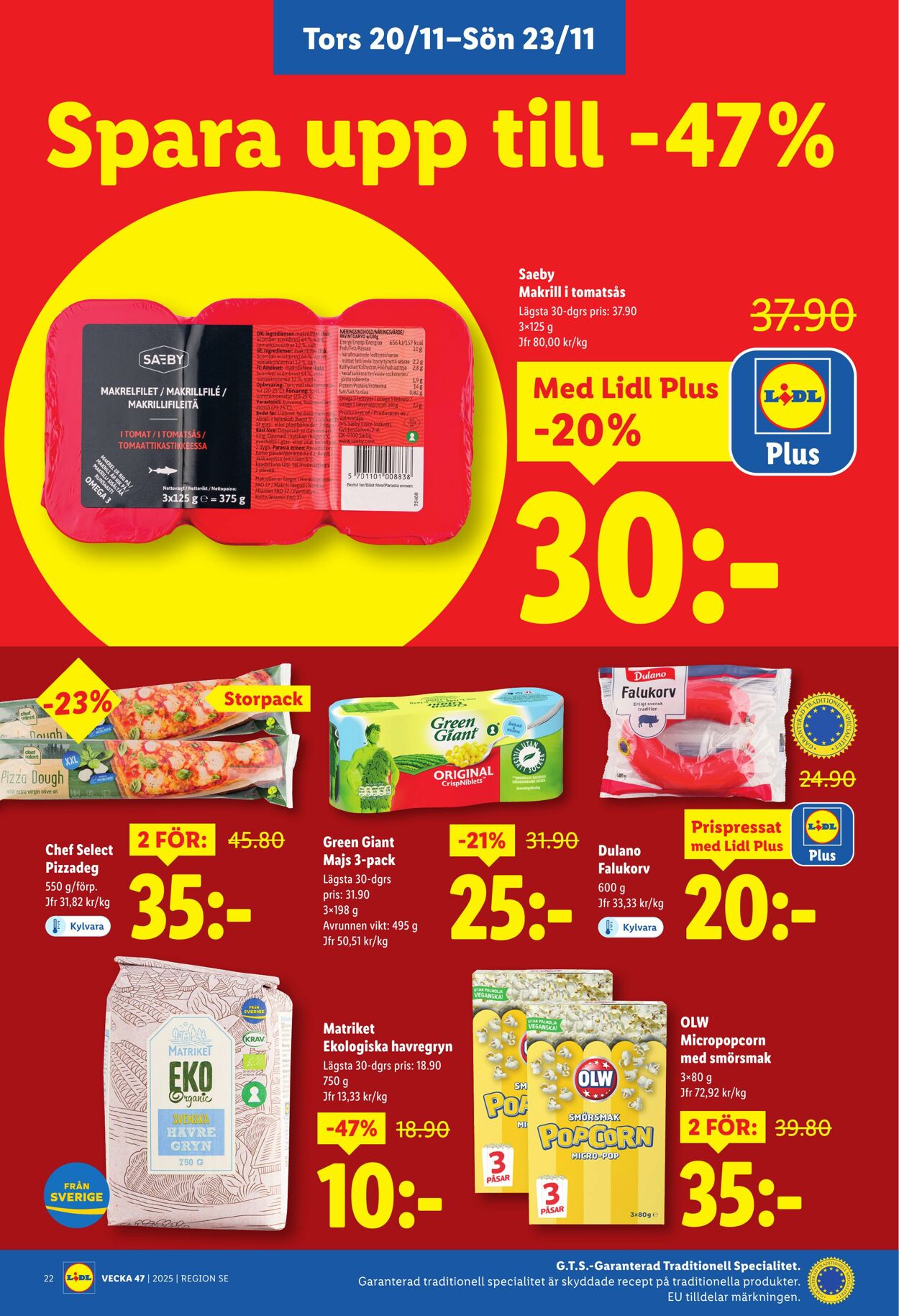 Erbjudanden Lidl 17.11.2025 - 23.11.2025