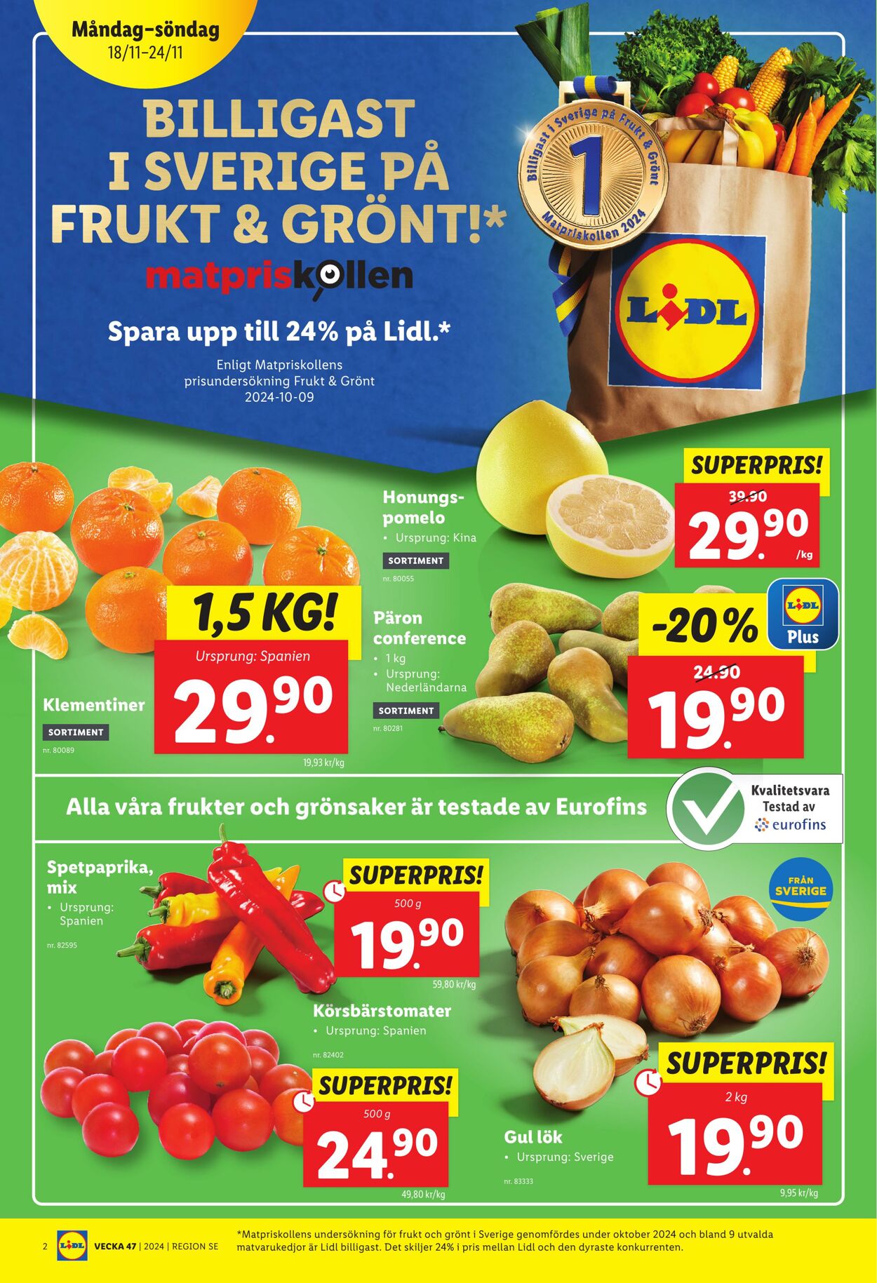 Erbjudanden Lidl 18.11.2024 - 24.11.2024