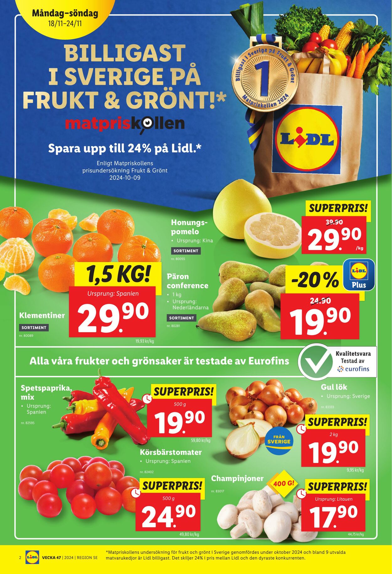 Erbjudanden Lidl 18.11.2024 - 24.11.2024