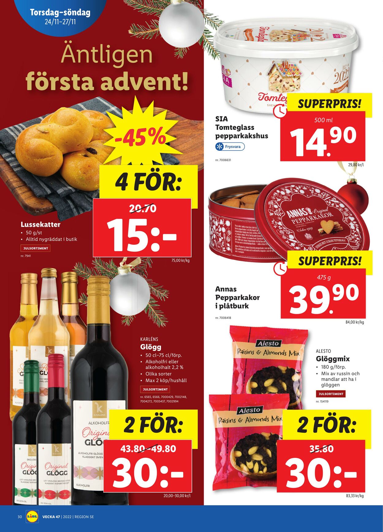 Erbjudanden Lidl 21.11.2022 - 27.11.2022