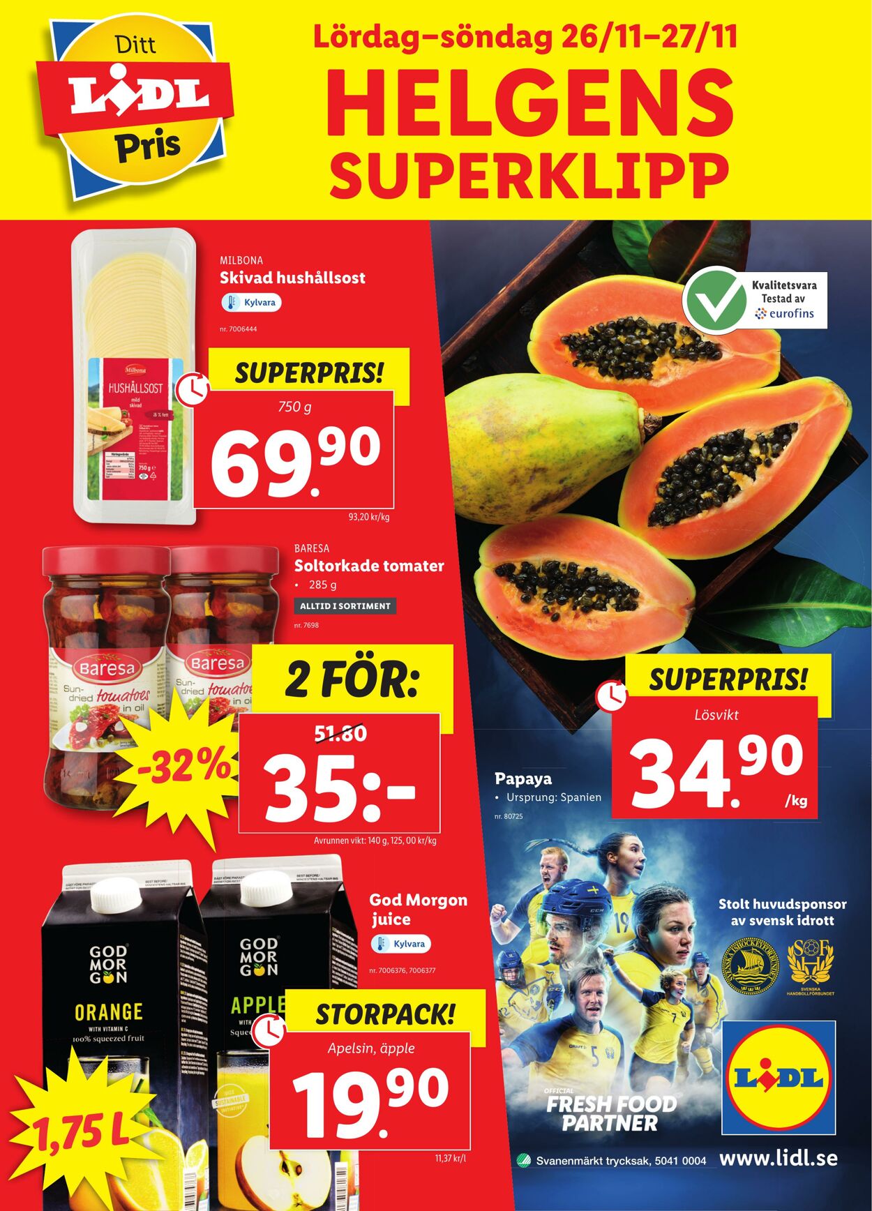 Erbjudanden Lidl 21.11.2022 - 27.11.2022