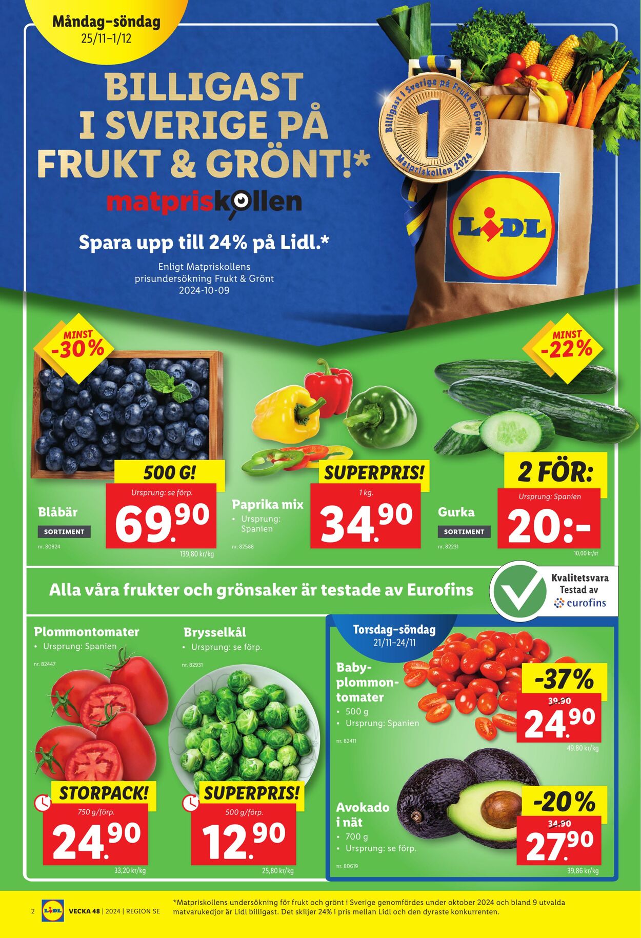 Erbjudanden Lidl 25.11.2024 - 01.12.2024