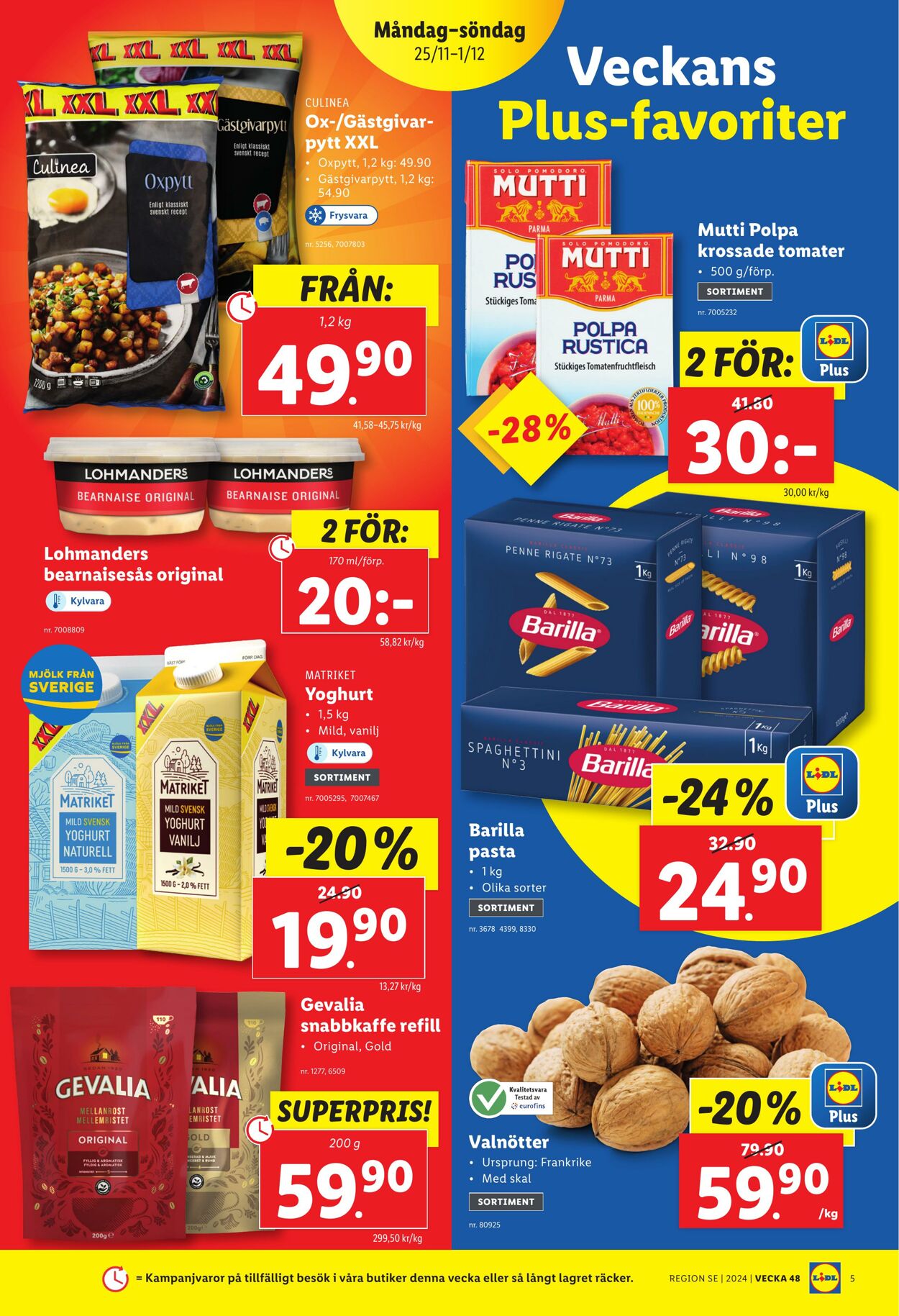 Erbjudanden Lidl 25.11.2024 - 01.12.2024