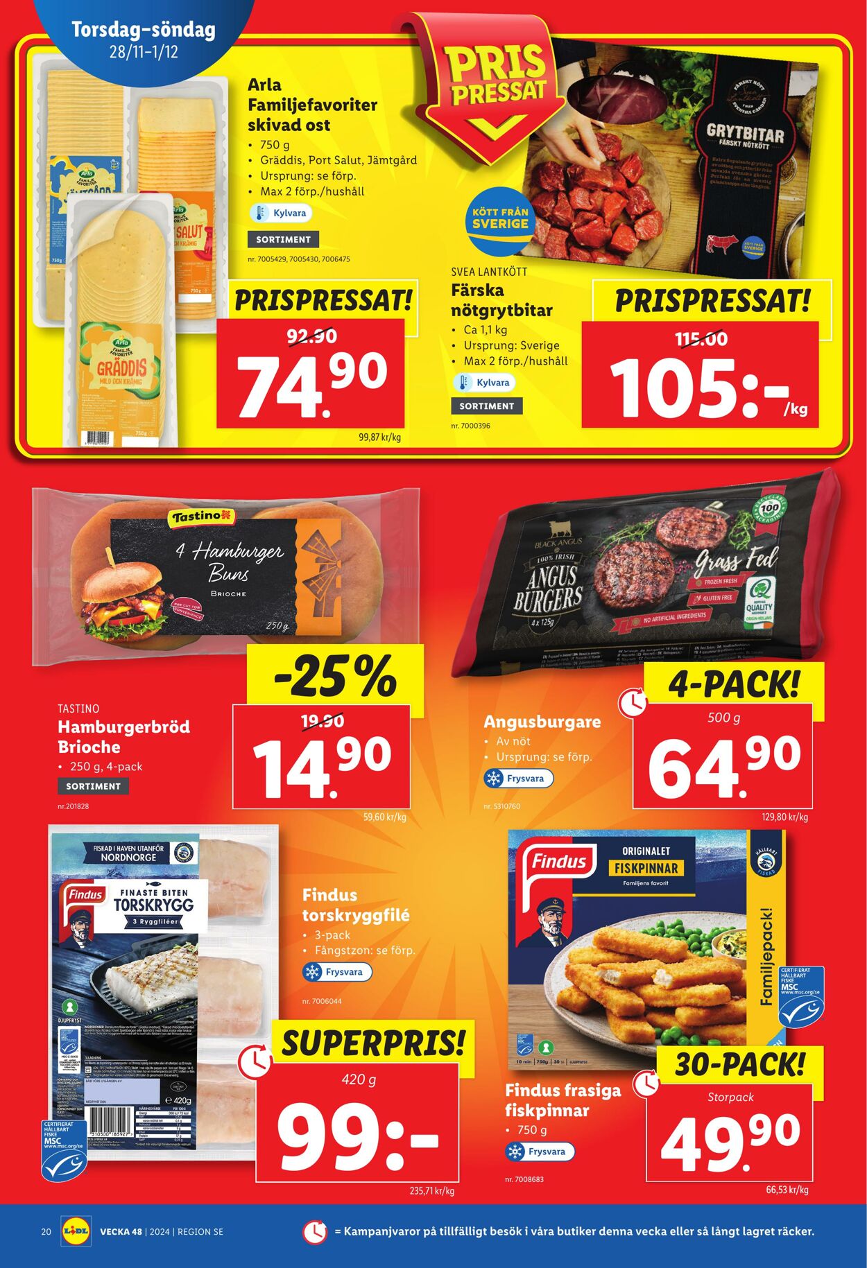 Erbjudanden Lidl 25.11.2024 - 01.12.2024