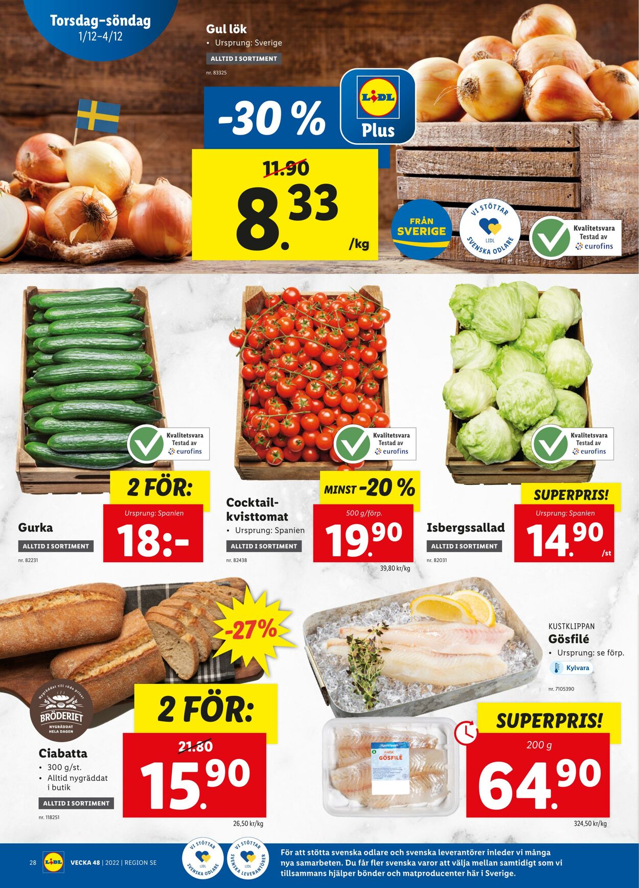 Erbjudanden Lidl 28.11.2022 - 04.12.2022