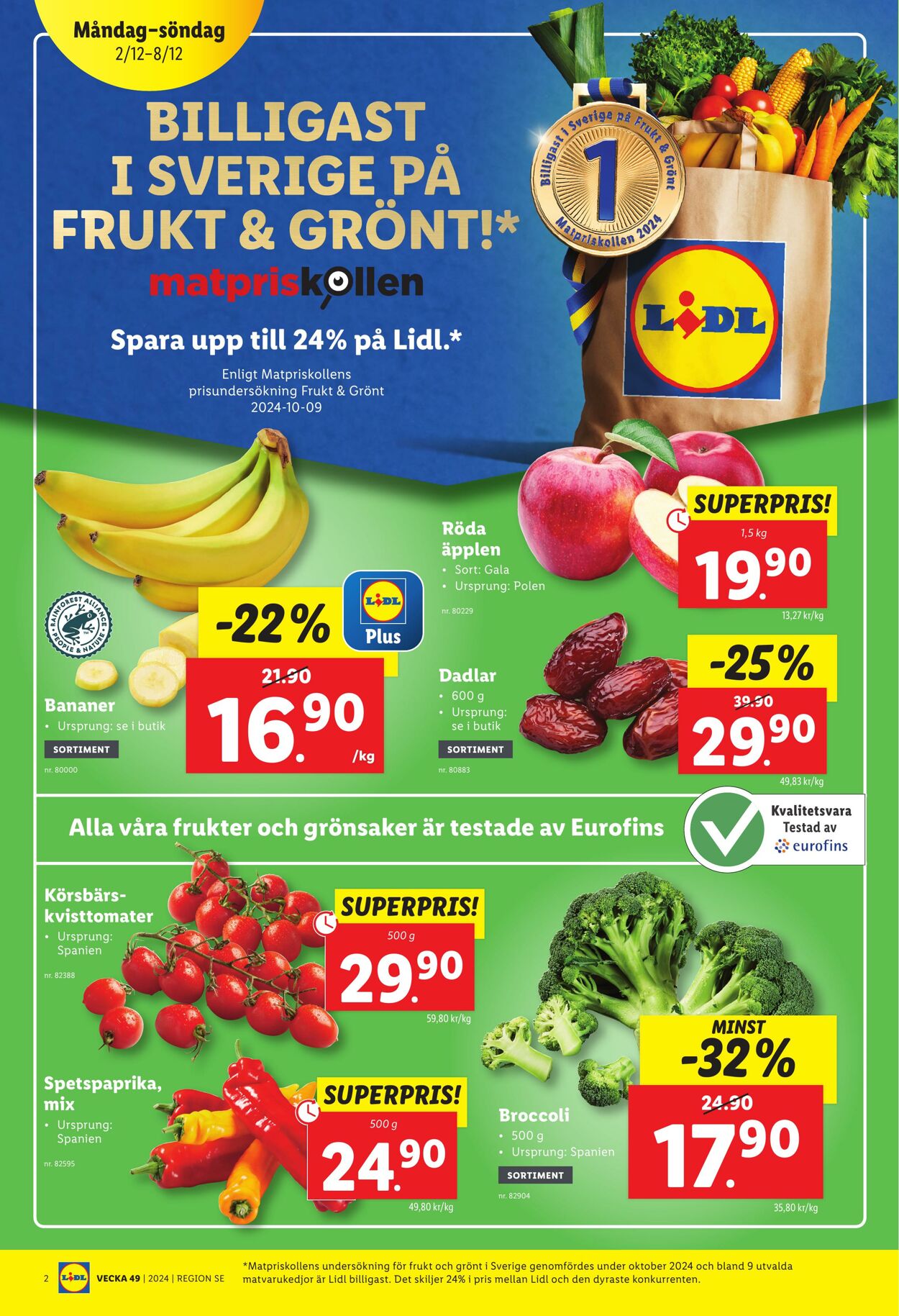 Erbjudanden Lidl 02.12.2024 - 08.12.2024