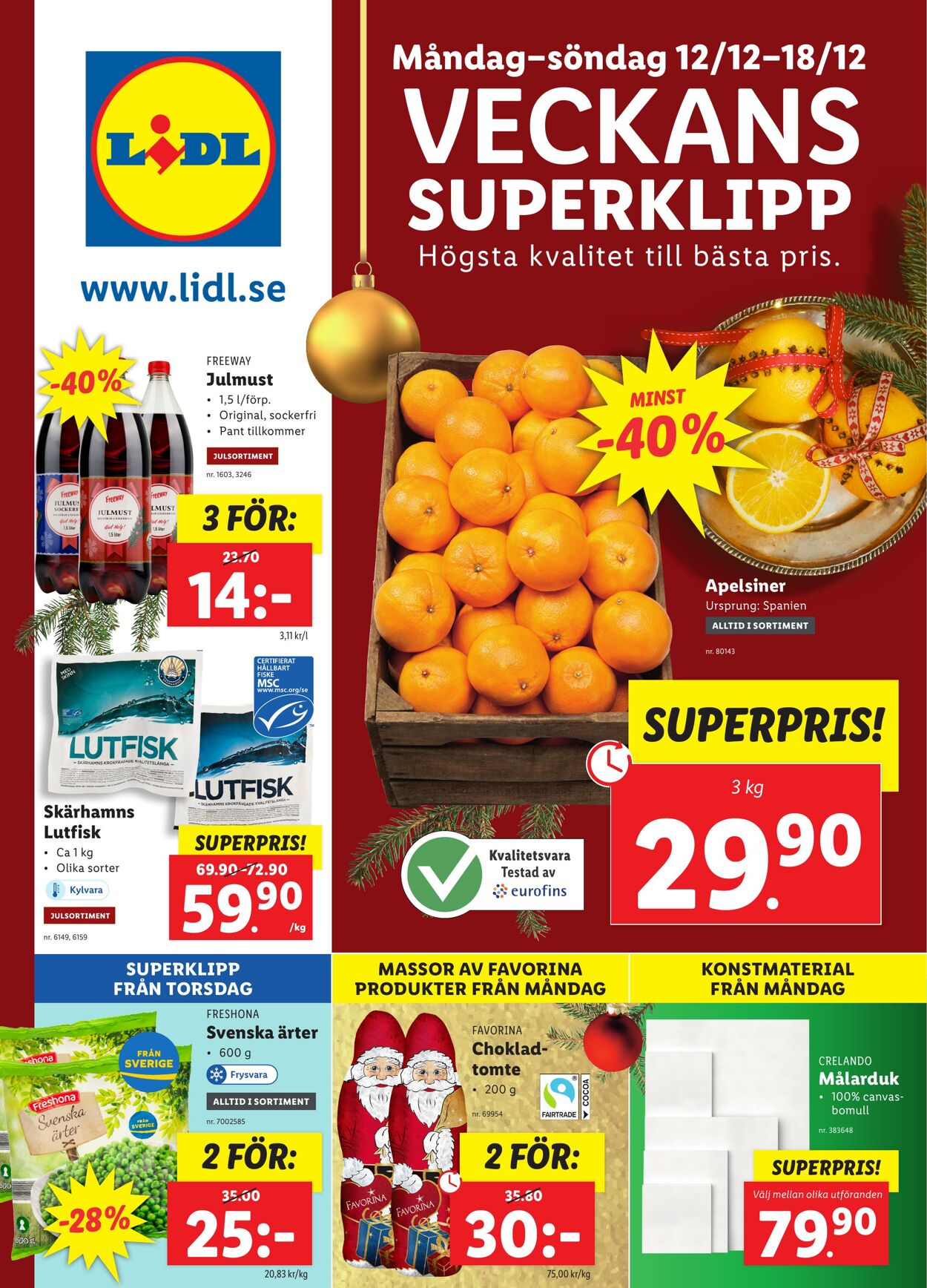 Erbjudanden Lidl 12.12.2022 - 18.12.2022