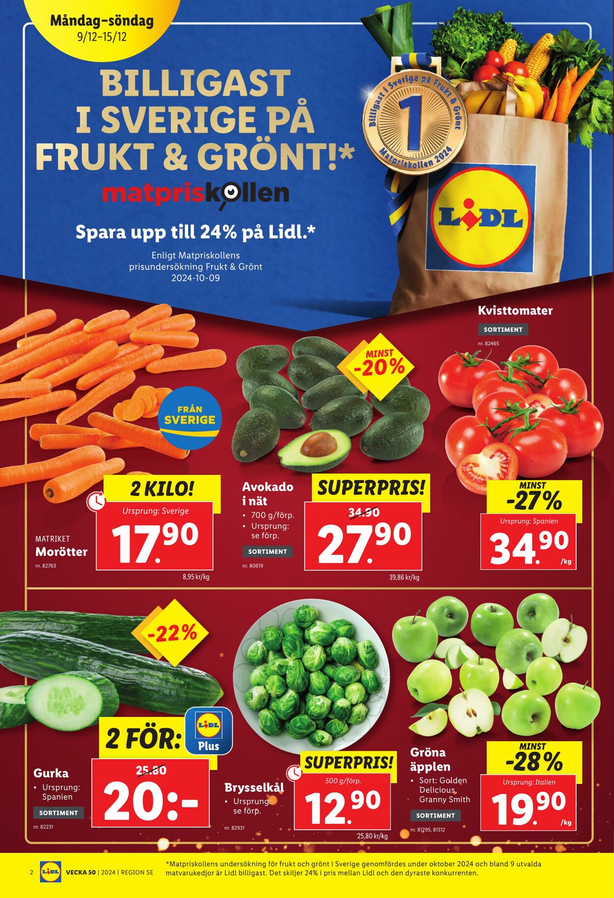 Erbjudanden Lidl 09.12.2024 - 15.12.2024