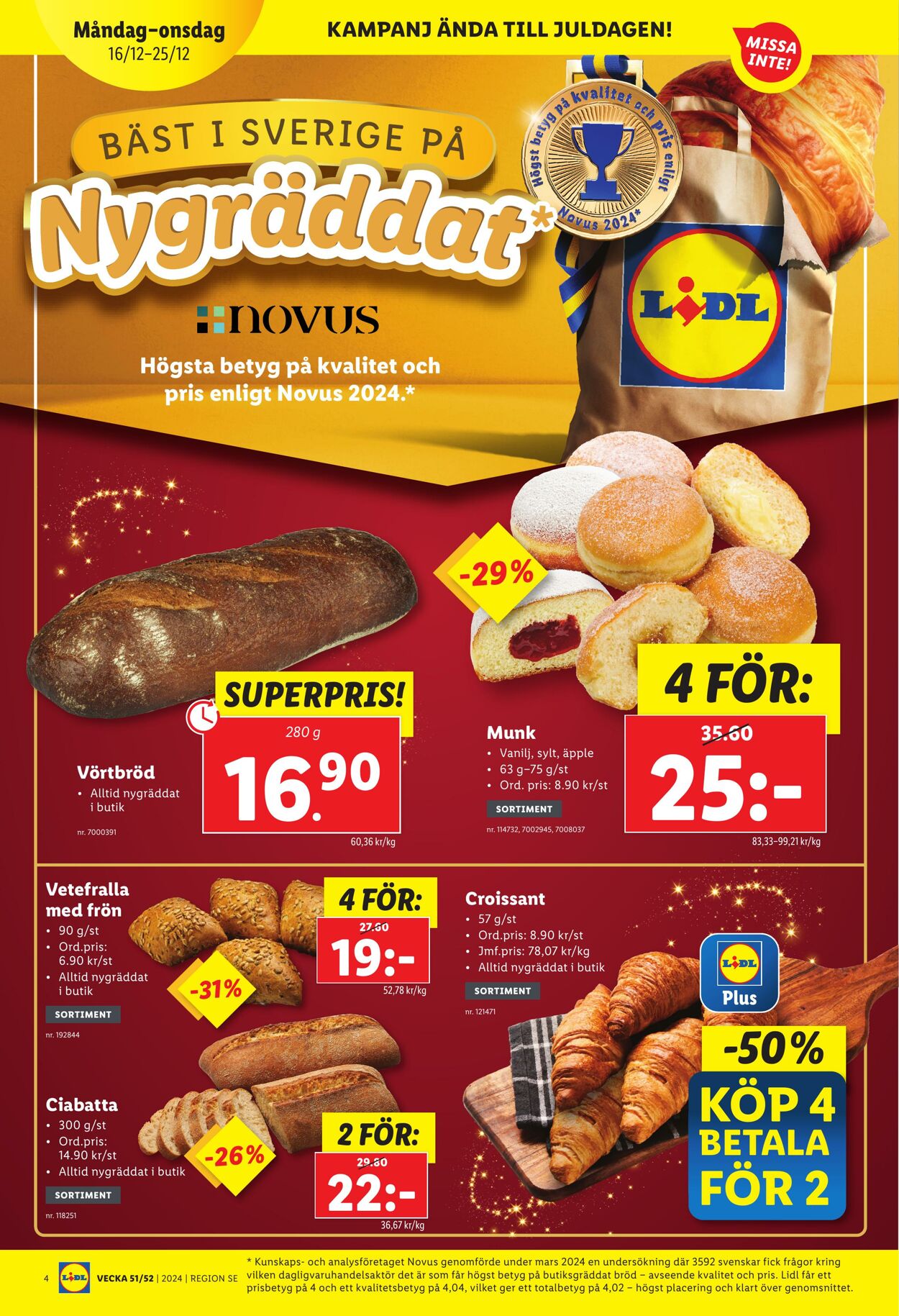 Erbjudanden Lidl 16.12.2024 - 25.12.2024