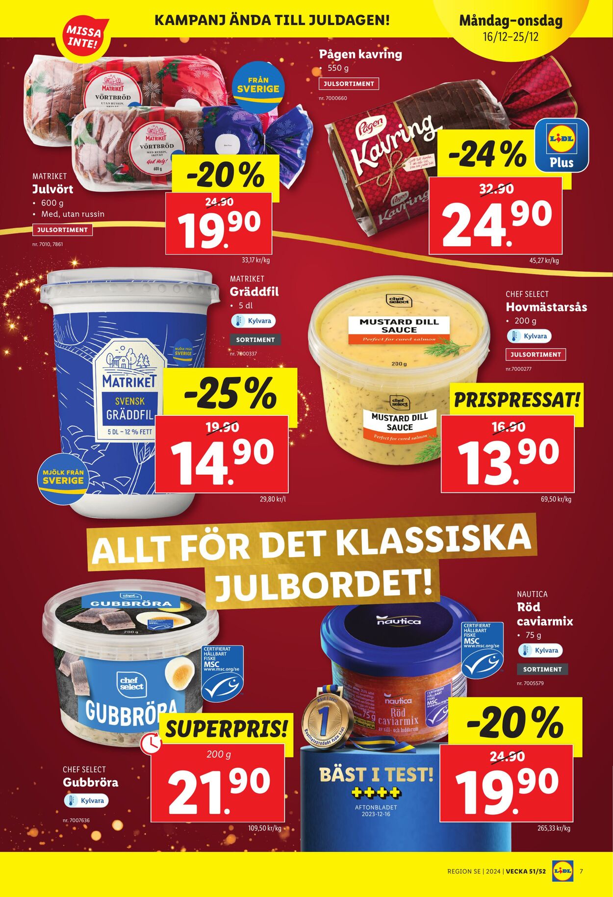 Erbjudanden Lidl 16.12.2024 - 25.12.2024