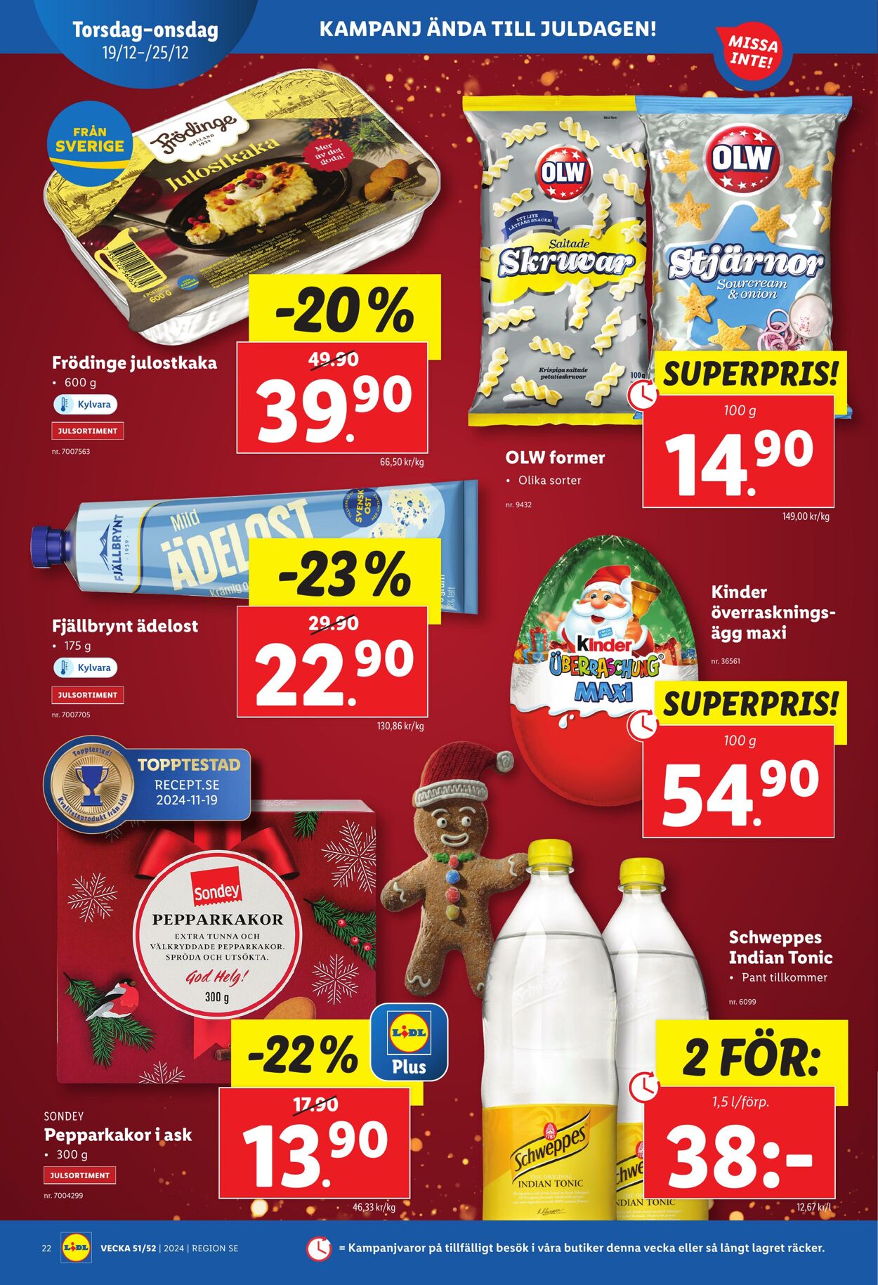 Erbjudanden Lidl 16.12.2024 - 25.12.2024