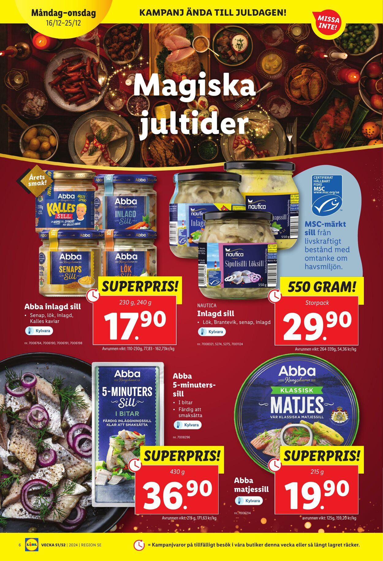 Erbjudanden Lidl 16.12.2024 - 25.12.2024