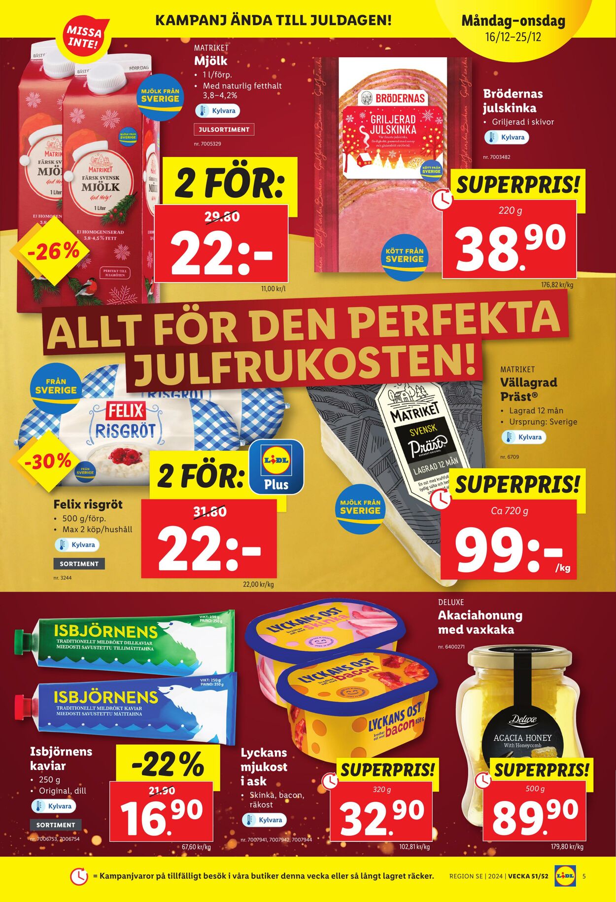 Erbjudanden Lidl 16.12.2024 - 25.12.2024