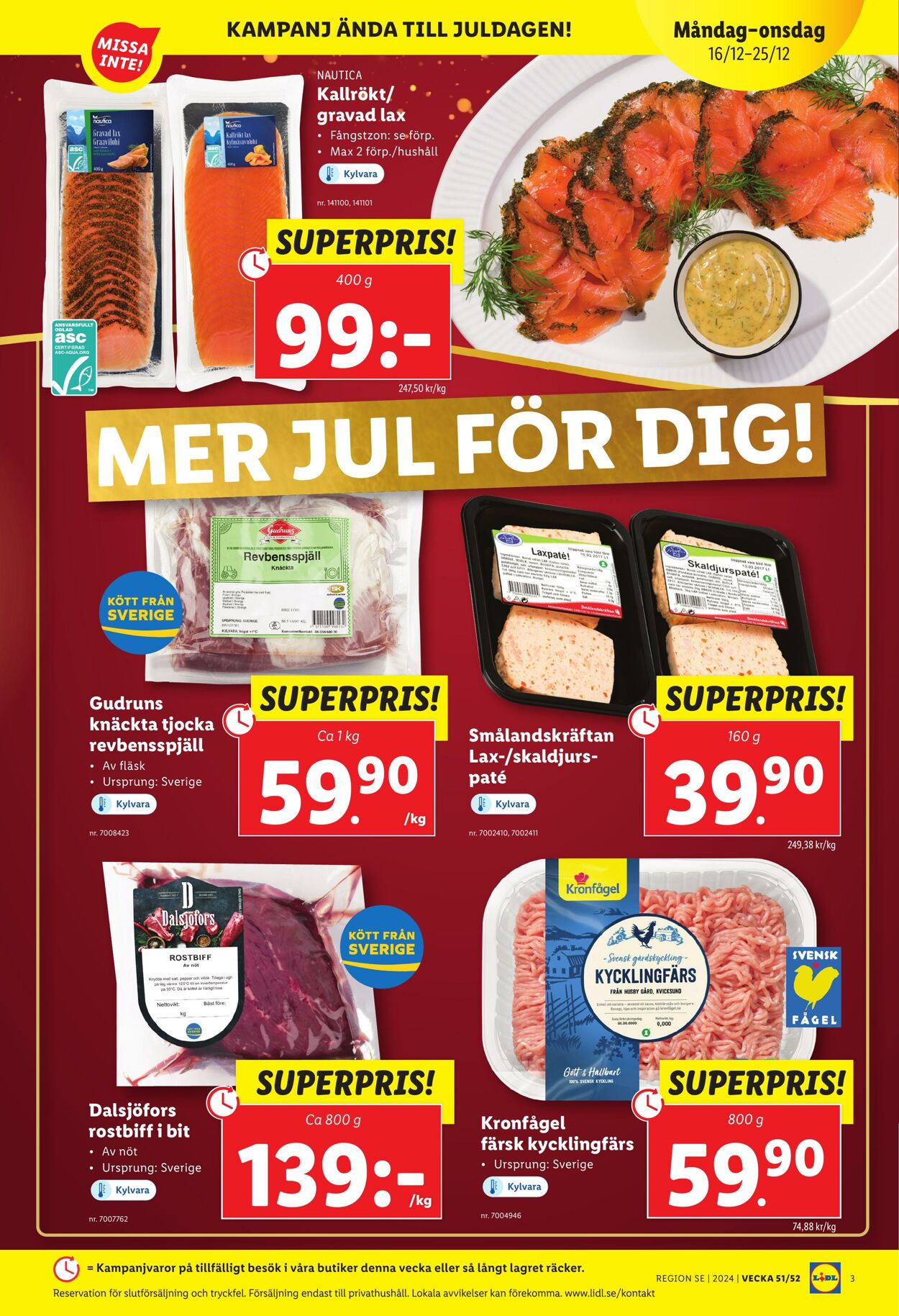 Erbjudanden Lidl 16.12.2024 - 25.12.2024