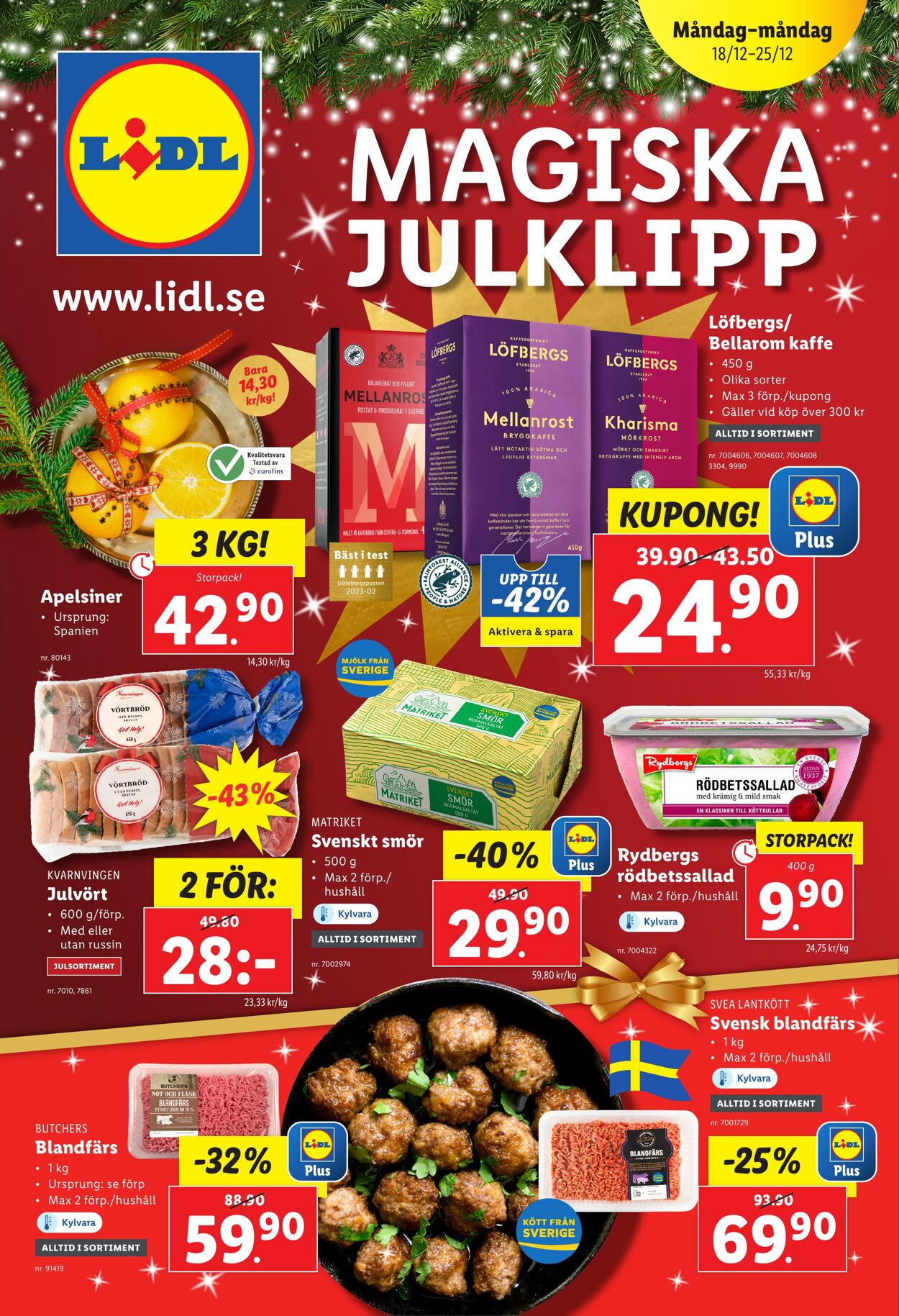 Erbjudanden Lidl 18.12.2023 - 25.12.2023