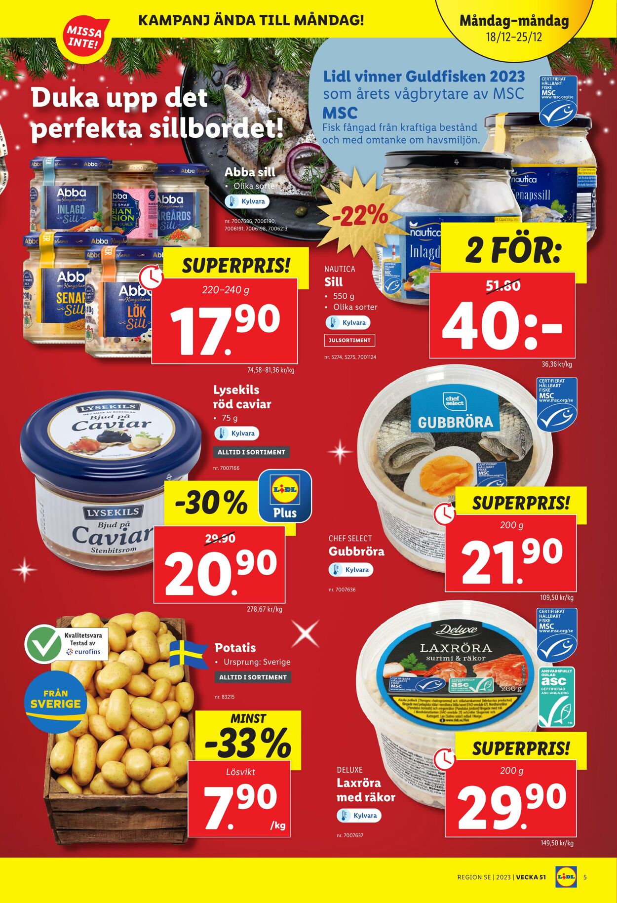 Erbjudanden Lidl 18.12.2023 - 25.12.2023