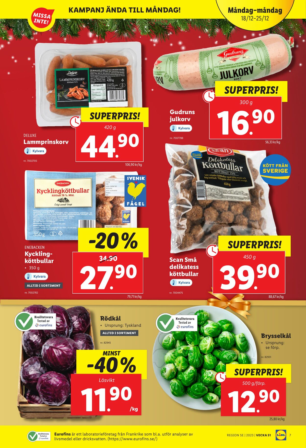 Erbjudanden Lidl 18.12.2023 - 25.12.2023