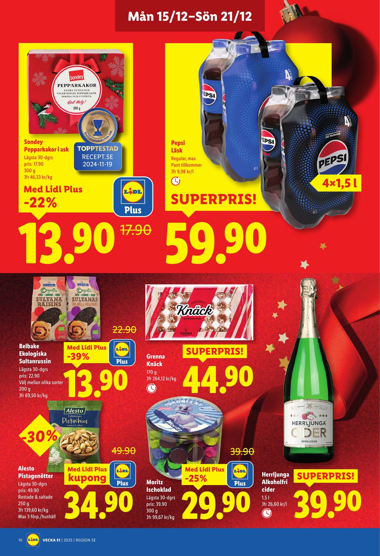 Erbjudanden Lidl 15.12.2025 - 25.12.2025