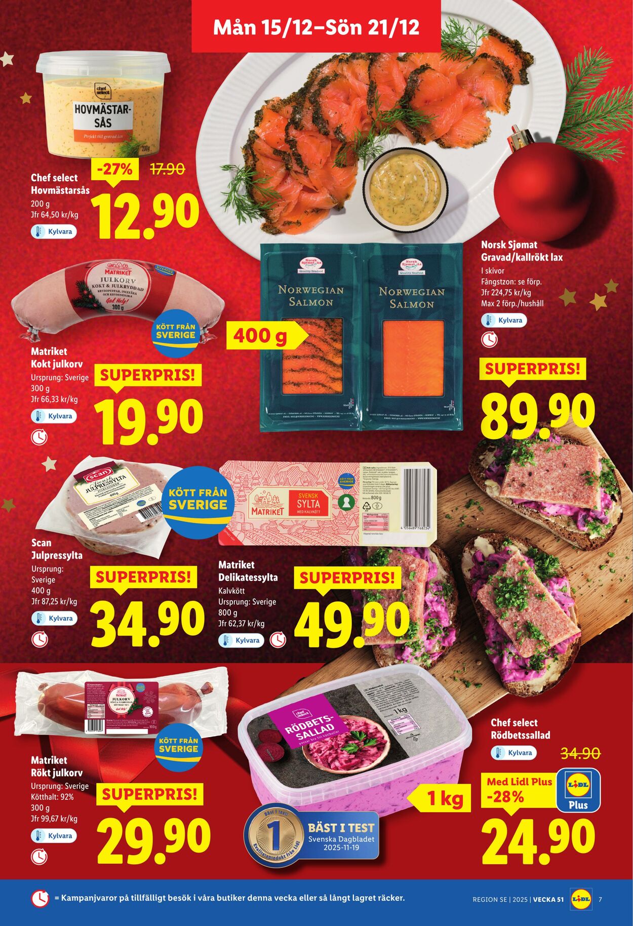 Erbjudanden Lidl 15.12.2025 - 25.12.2025