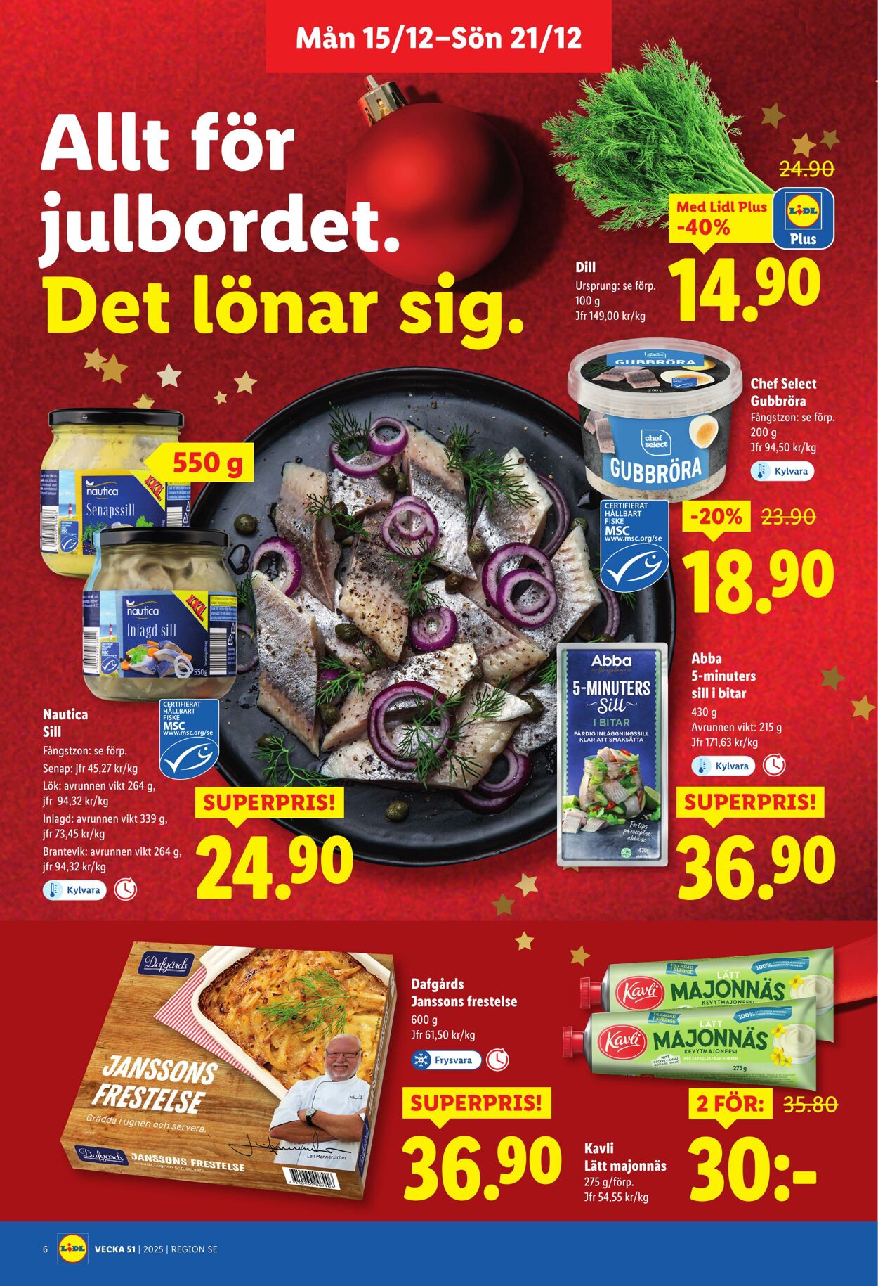 Erbjudanden Lidl 15.12.2025 - 25.12.2025