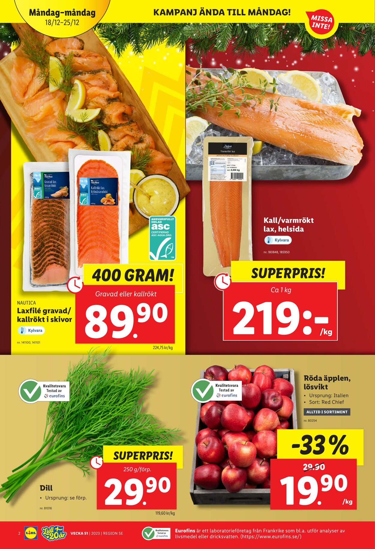 Erbjudanden Lidl 18.12.2023 - 25.12.2023